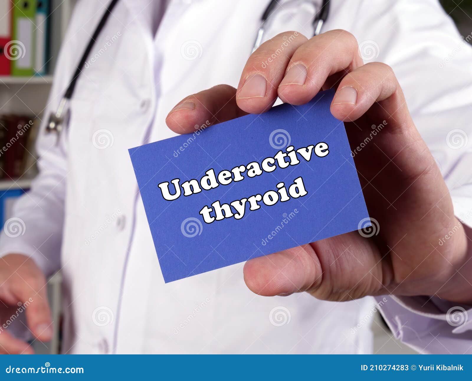 Medical Concept about Underactive Thyroid Hypothyroidism with Sign on