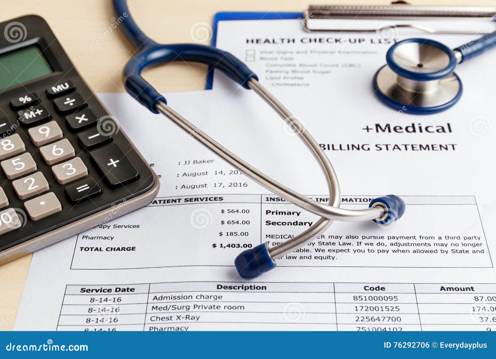 Medical Cost Concept with Calculator Stock Photo Image of cost