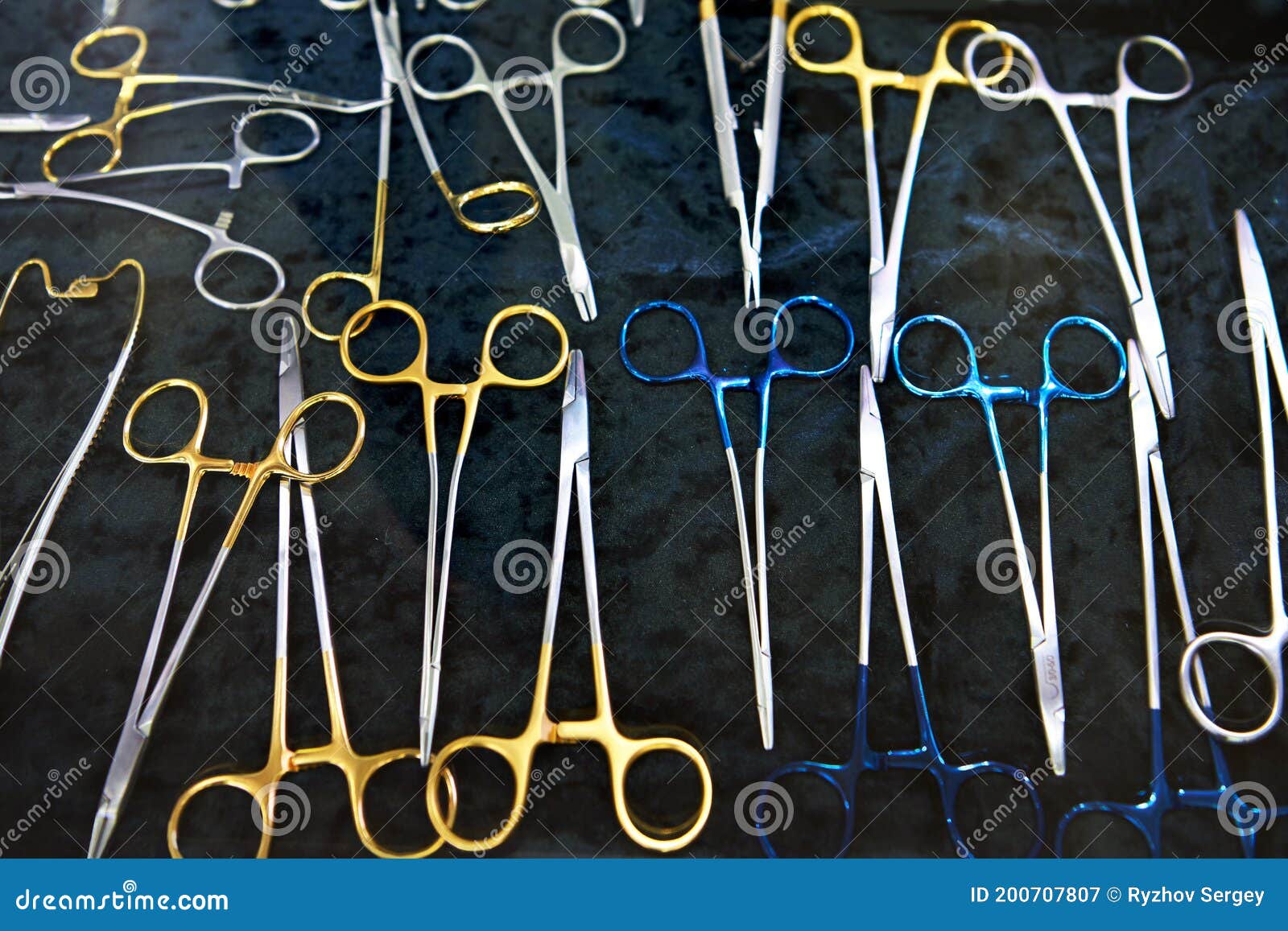 Medical dental clamps stock image. Image of device, black 200707807