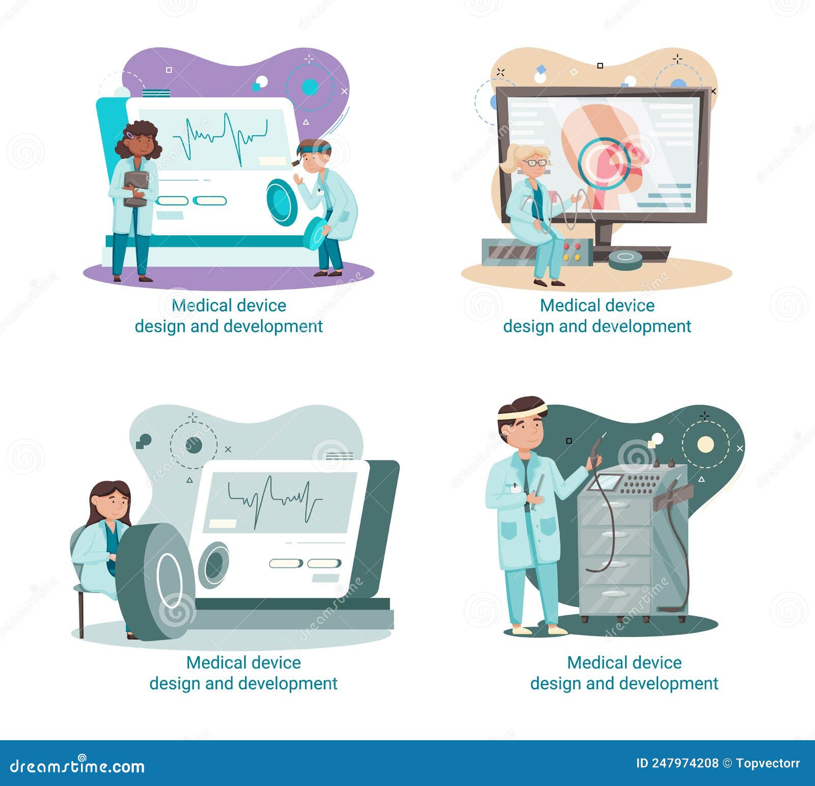Medical Device Design and Development Banner with Scientist Develop