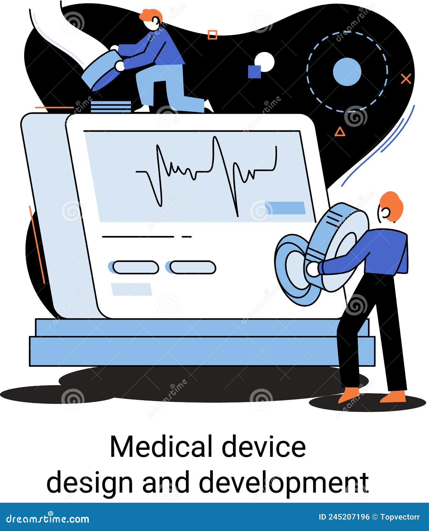 Medical Device Design and Development Banner with Scientists Develop