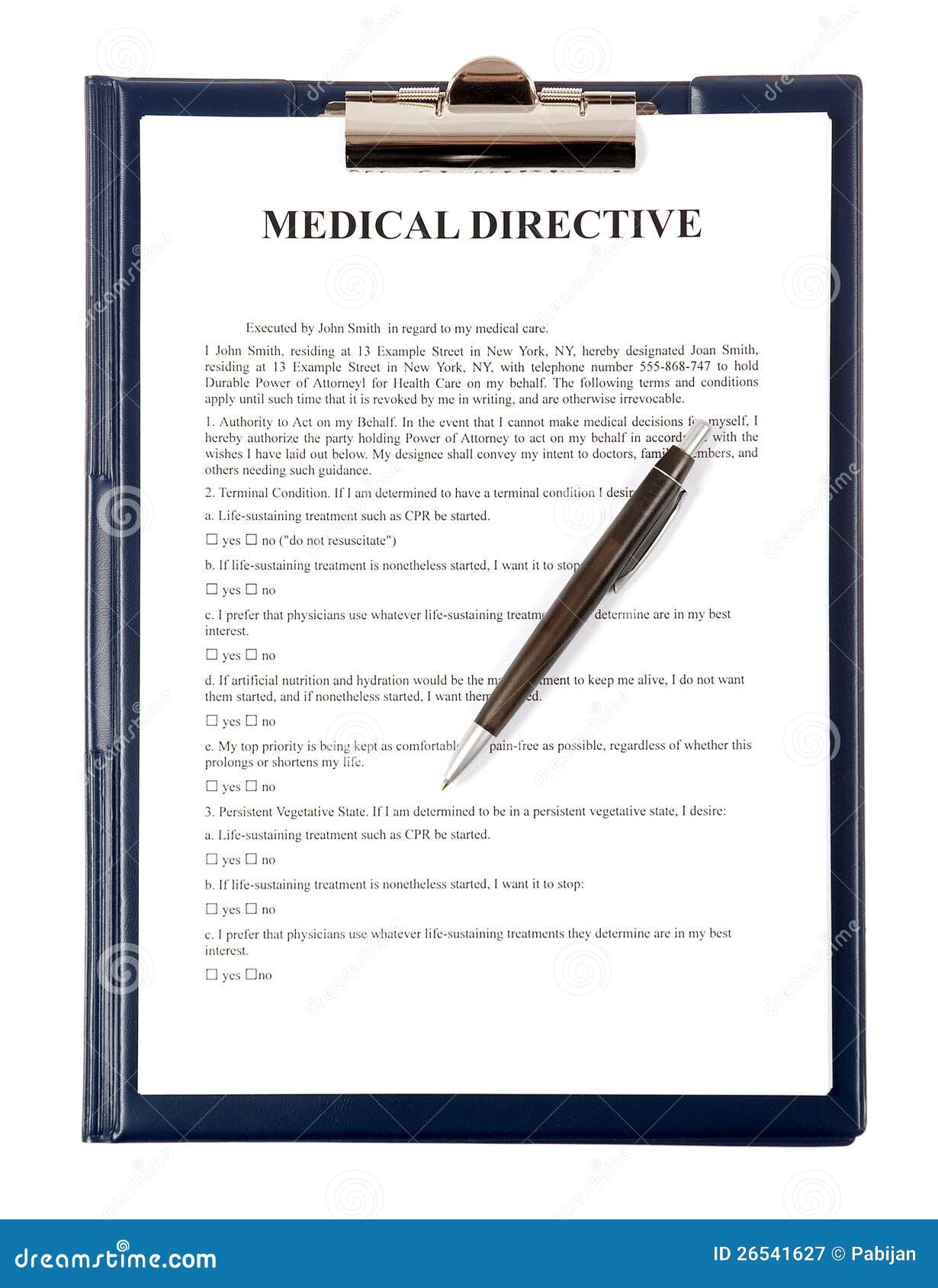 medical directive document