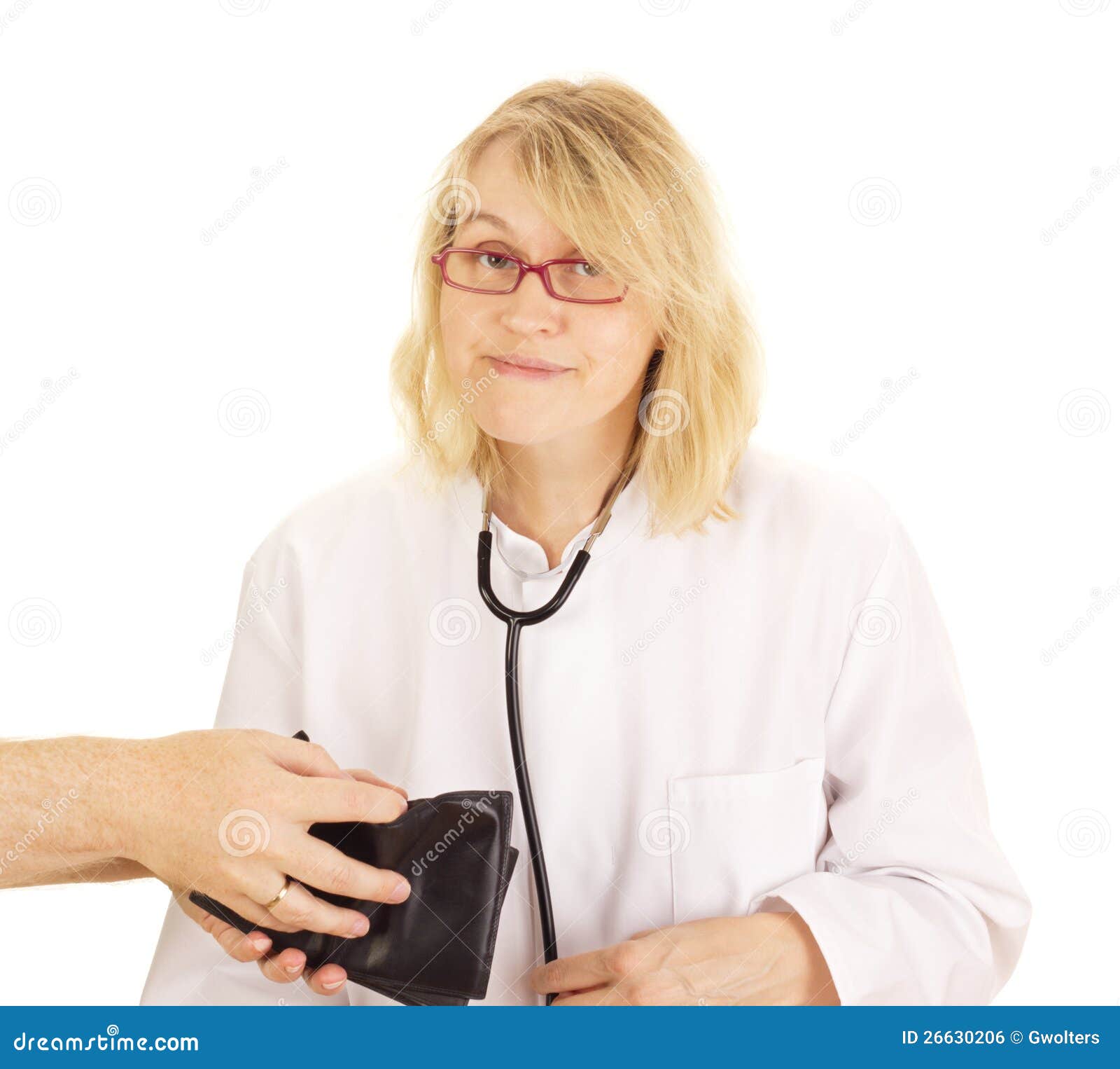 A Medical Doctor Accepts Funds Stock Photo Image of information, formula 26630206