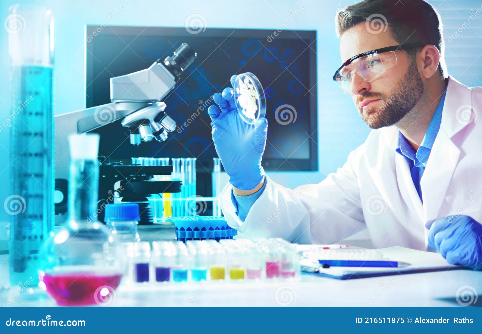 Medical Doctor or Biotechnology Research Scientist Working in the