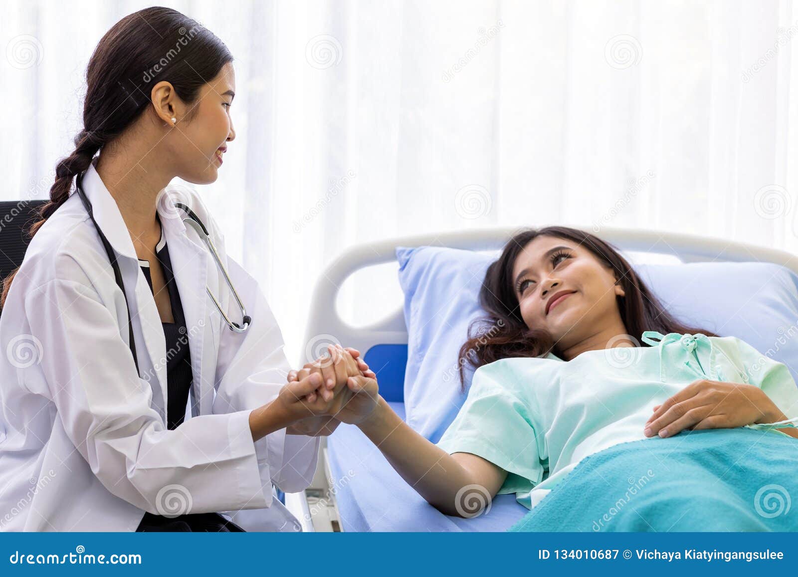 Medical Doctor Hold Patient Hand Stock Image Image Of Healthcare Health 134010687