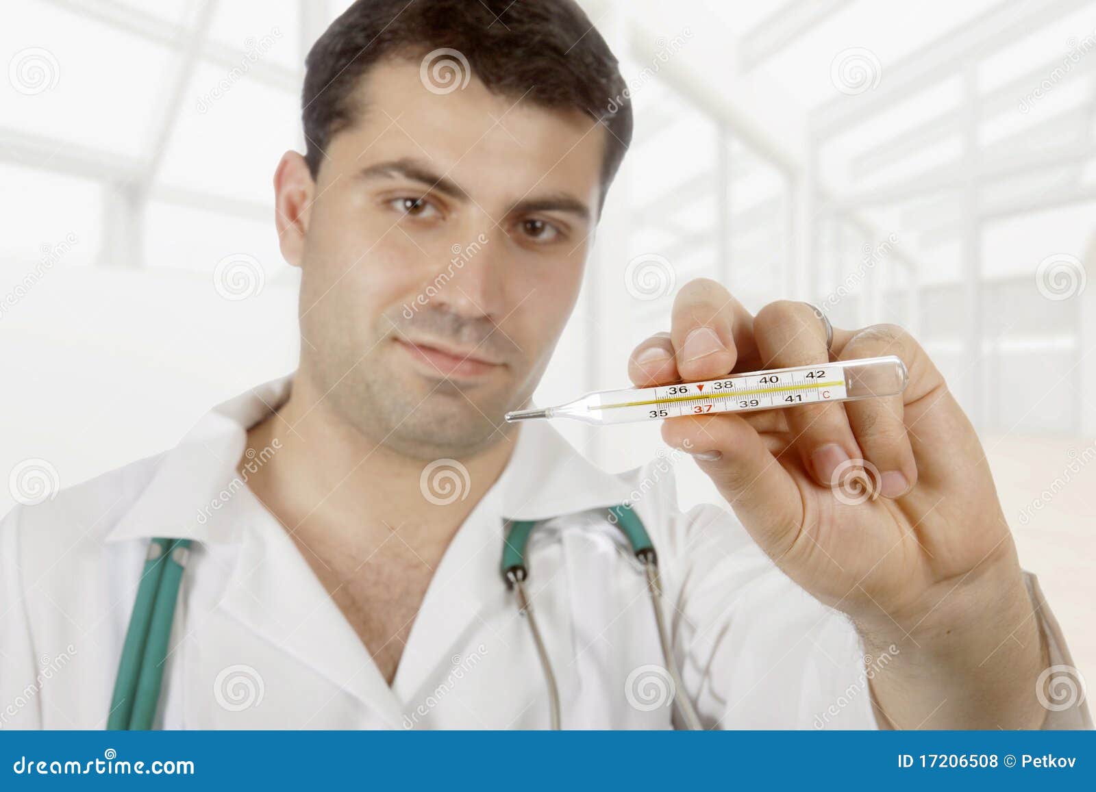 Medical Doctor with Thermometer Stock Photo Image of clinical