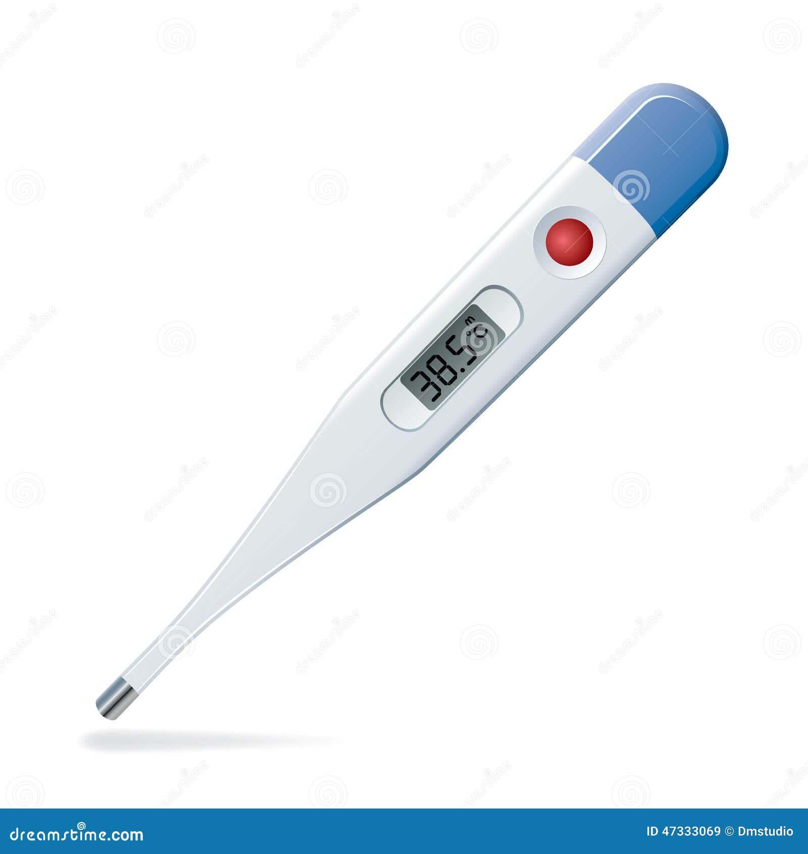 Medical Electronic Thermometer, Vector Stock Vector Illustration of