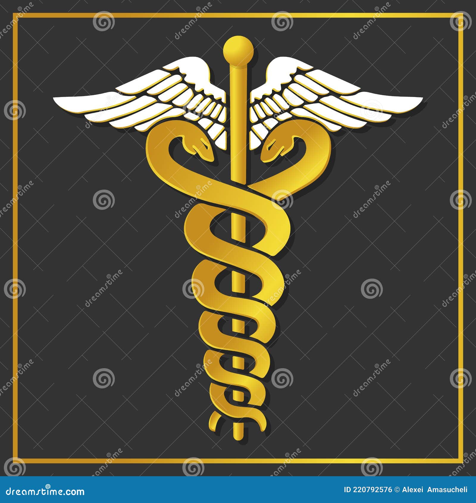 Medical Emblem. Caduceus is the Rod of the Greek Messenger of the Gods ...