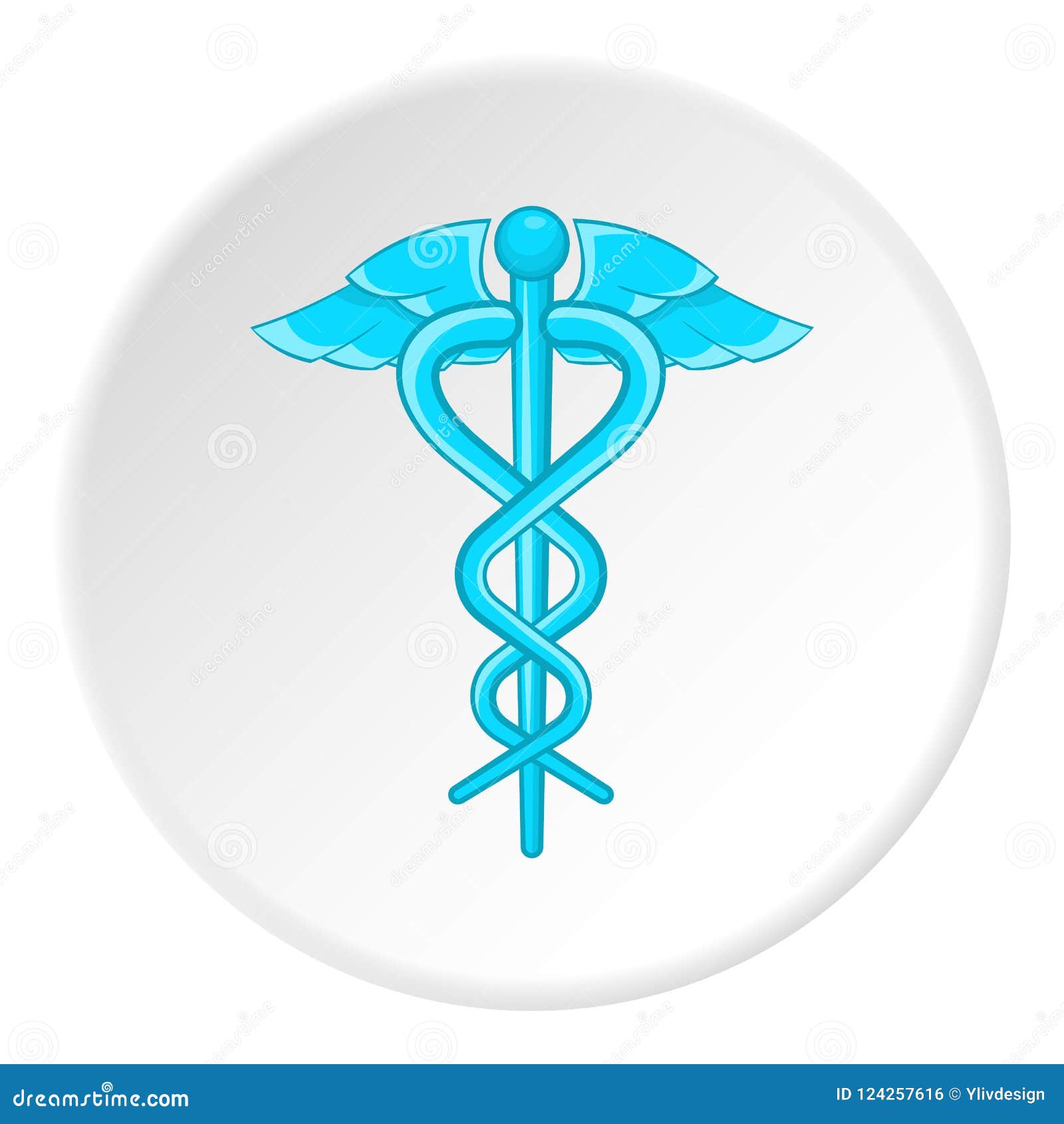 Medical Emblem Snake Icon, Cartoon Style Stock Illustration ...