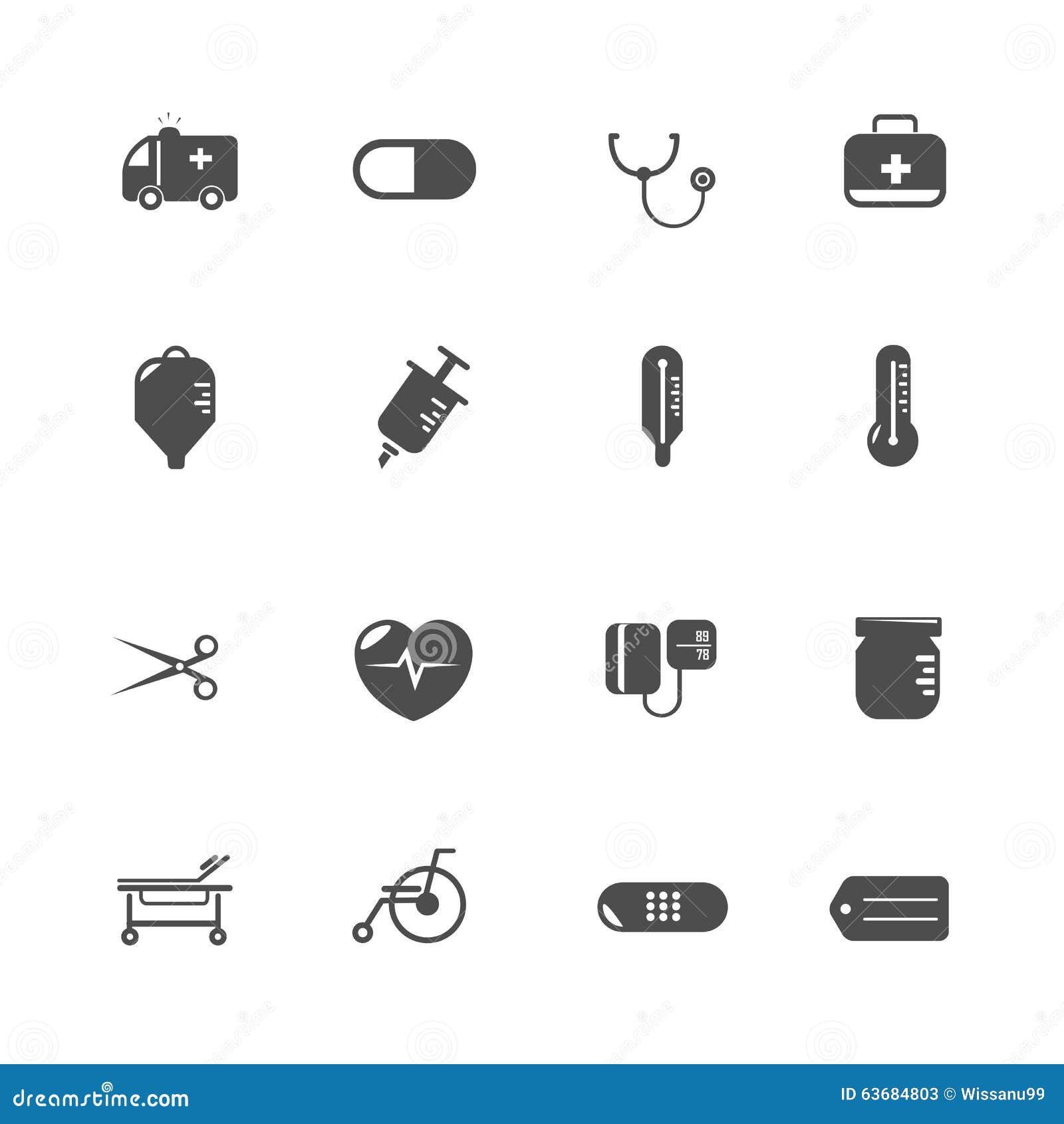 Medical Equipment Icons stock vector. Illustration of hospital 63684803
