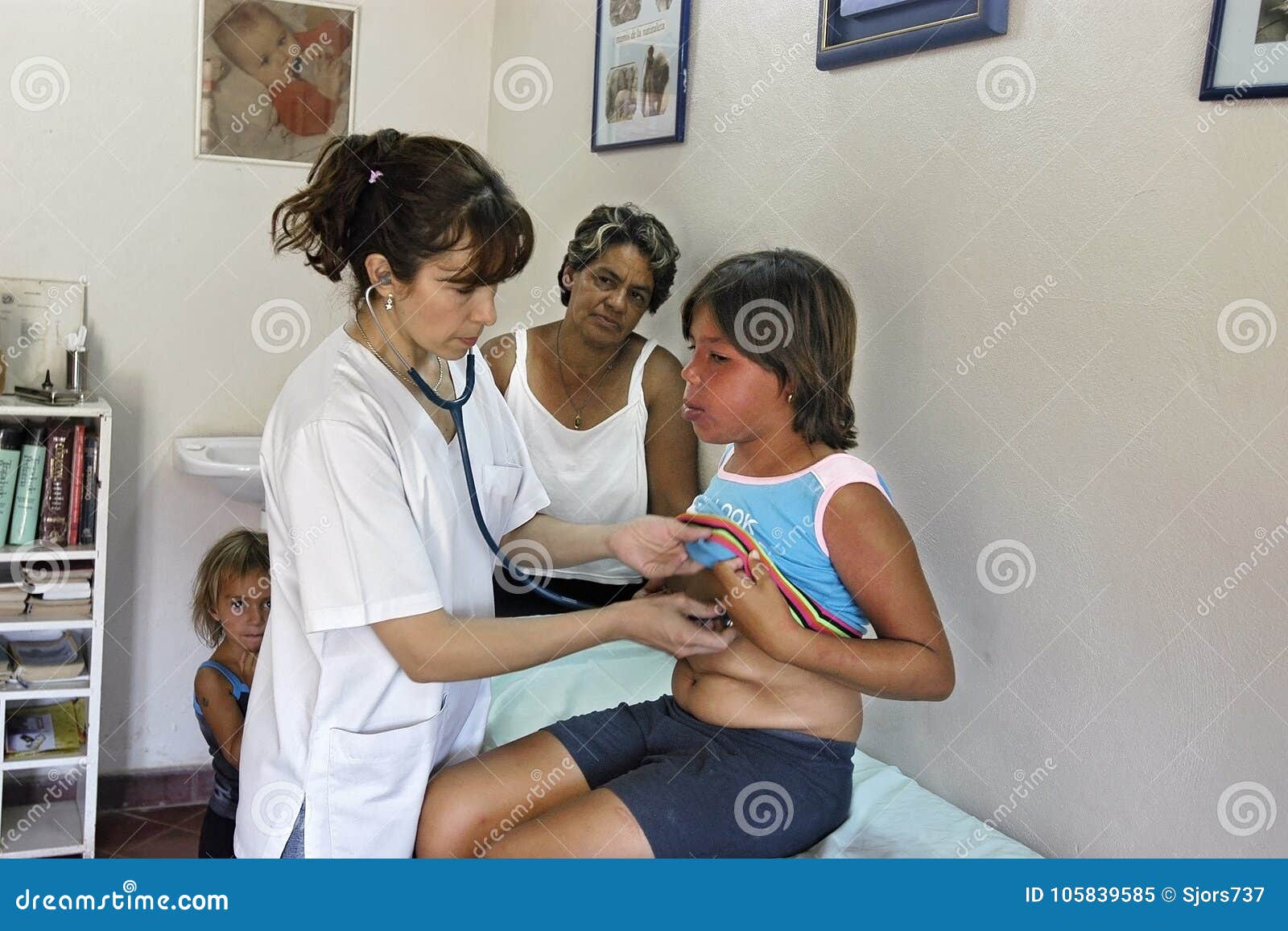 Stethoscope On South America World Globe Map Background Editorial Photo