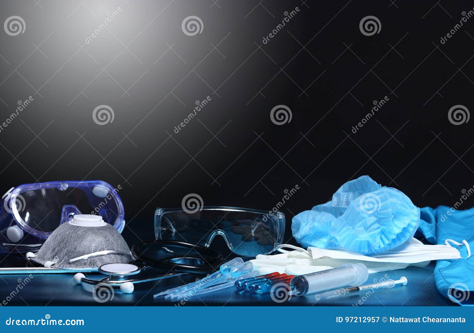 Medical Experiment Tools Set Up Arrangement for Background Shoot