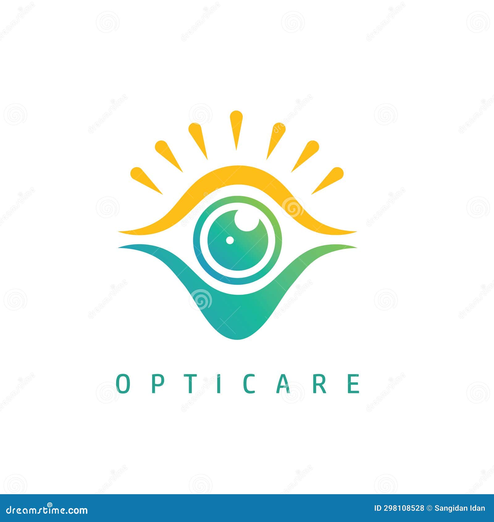 Medical Eye Care Icon Vector Concept Design Template Stock Illustration