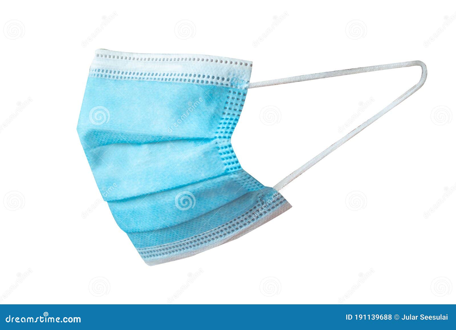 Medical Face Mask or Surgical Ear Loop Mask with Copy Space. Stock ...