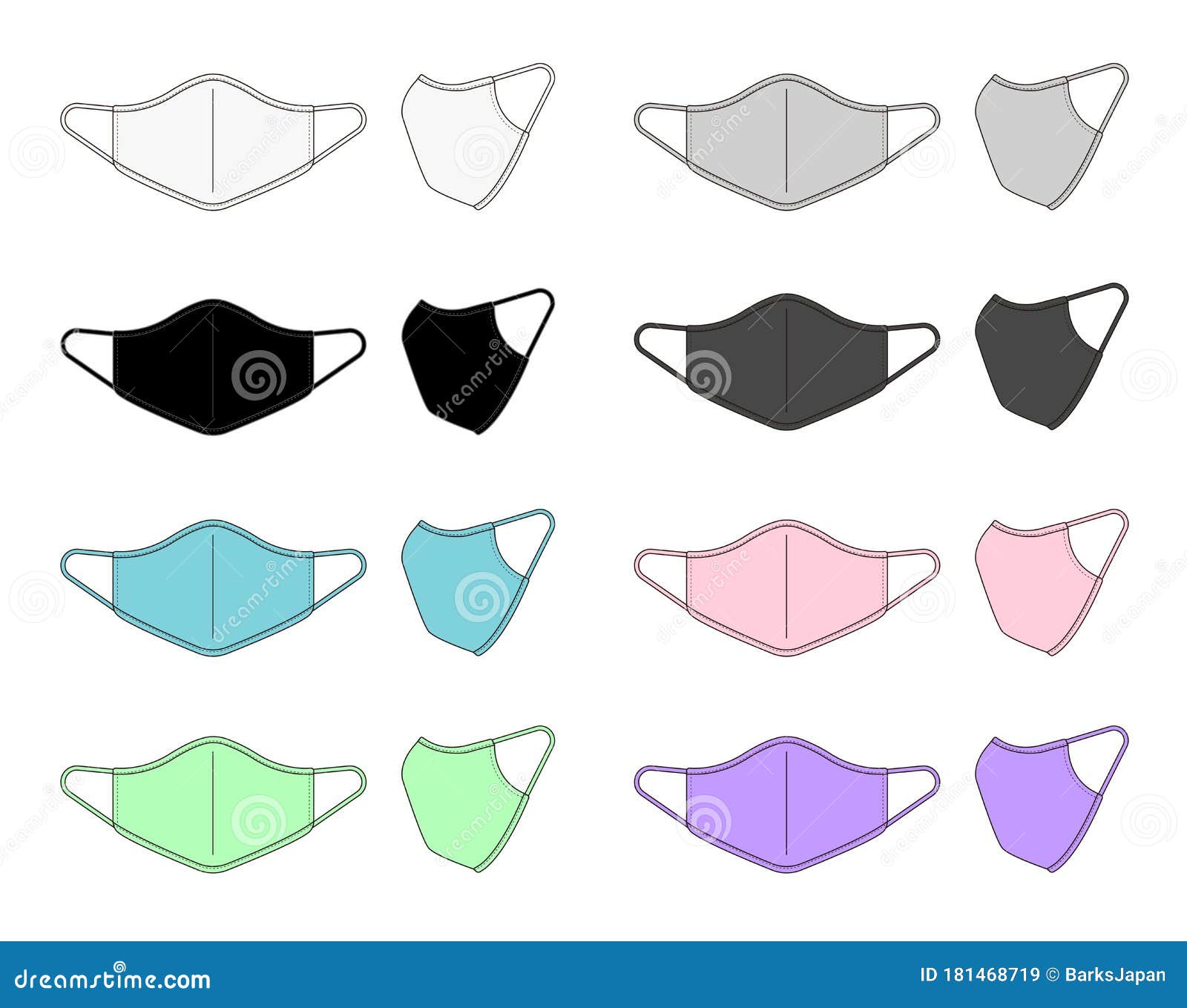 medical-face-mask-vector-template-illustration-set-stock-vector