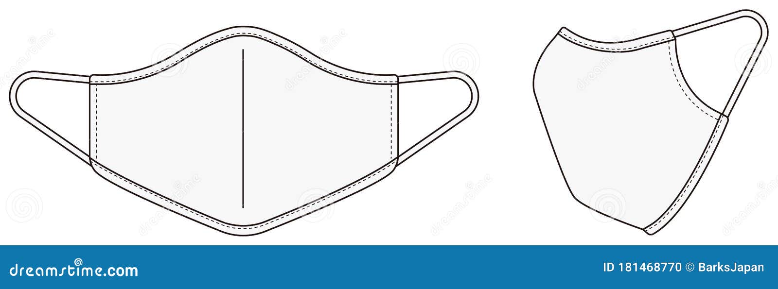 mask template free Medical Face Mask Vector Template Illustration Stock Vector