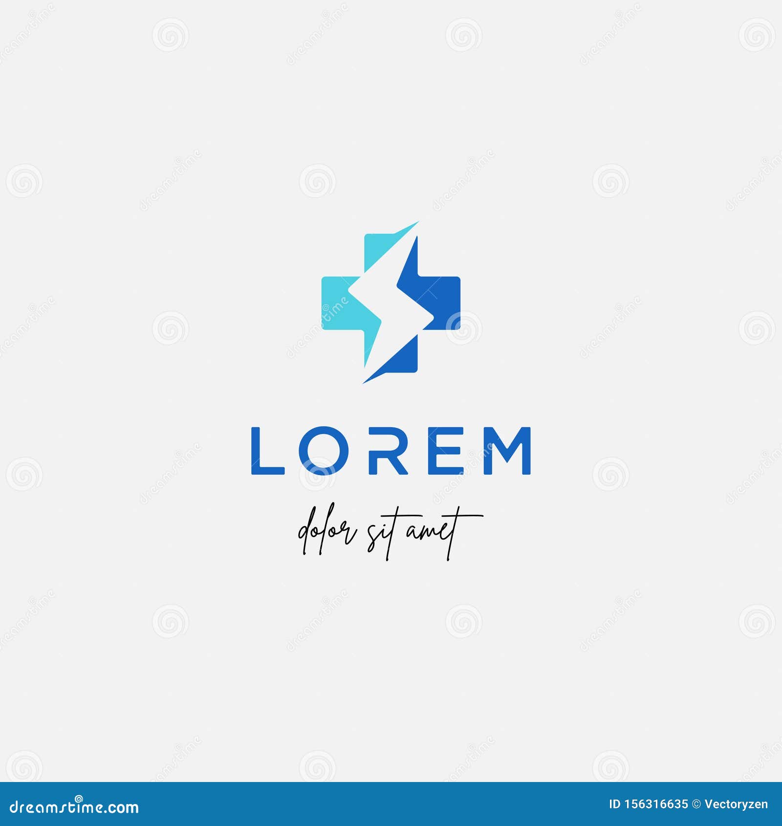 Medical Flash Logo Vector Design Icon Isolated Stock Vector