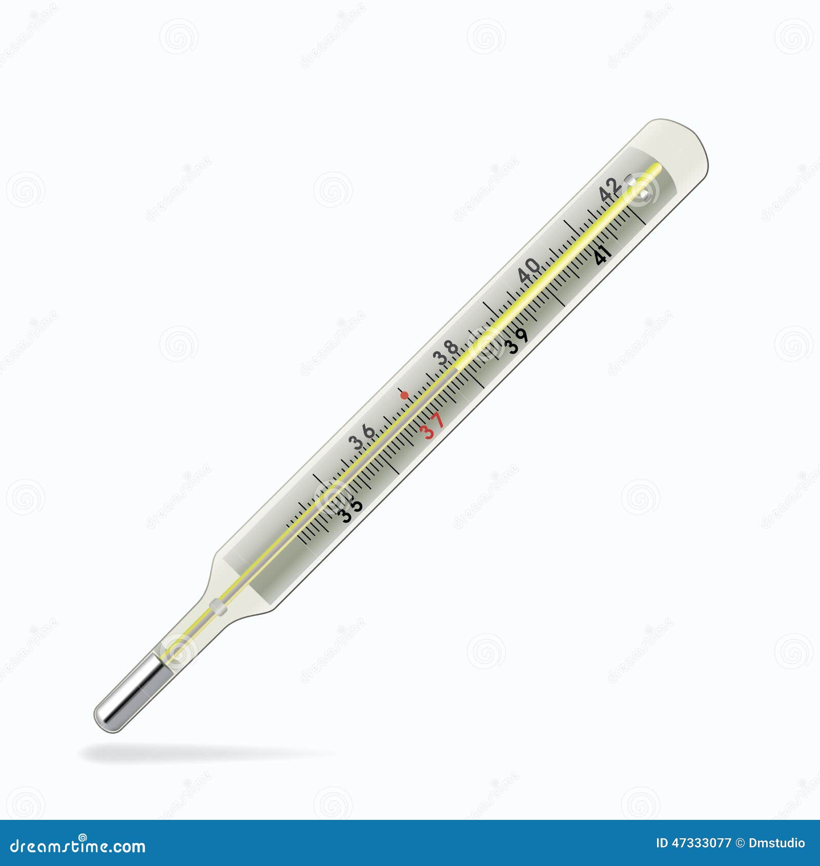 Medical Glass Thermometer, Vector Stock Vector Illustration of icon