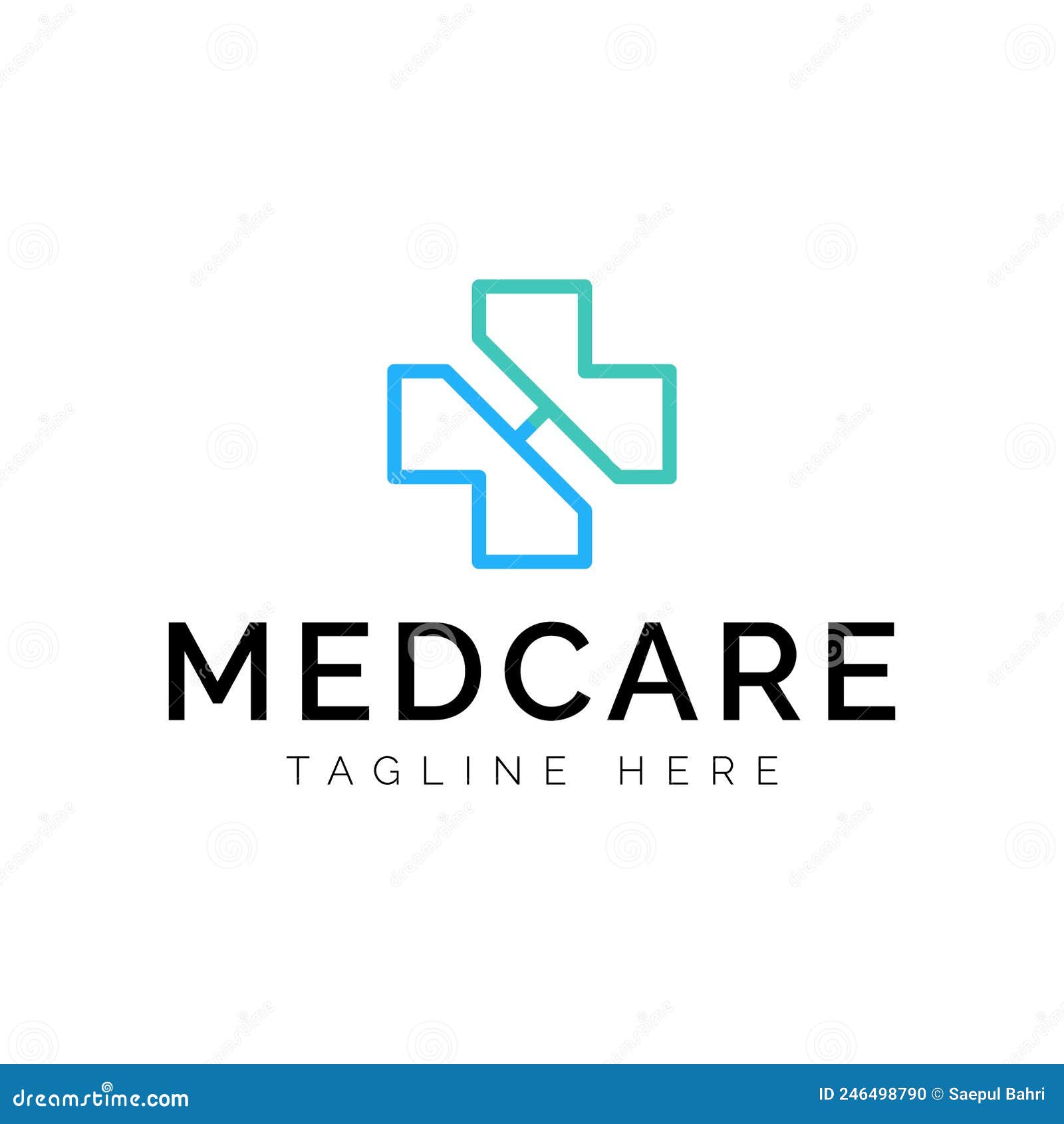 Letter H Health Medical Logo Template Vector Stock Vector