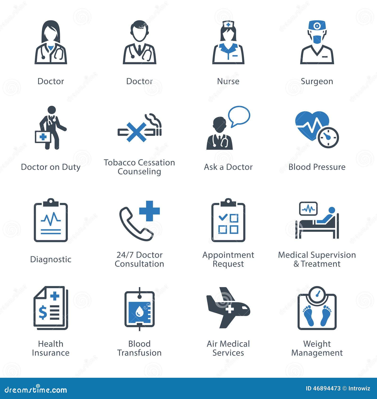 medical & health care icons set 2 - services