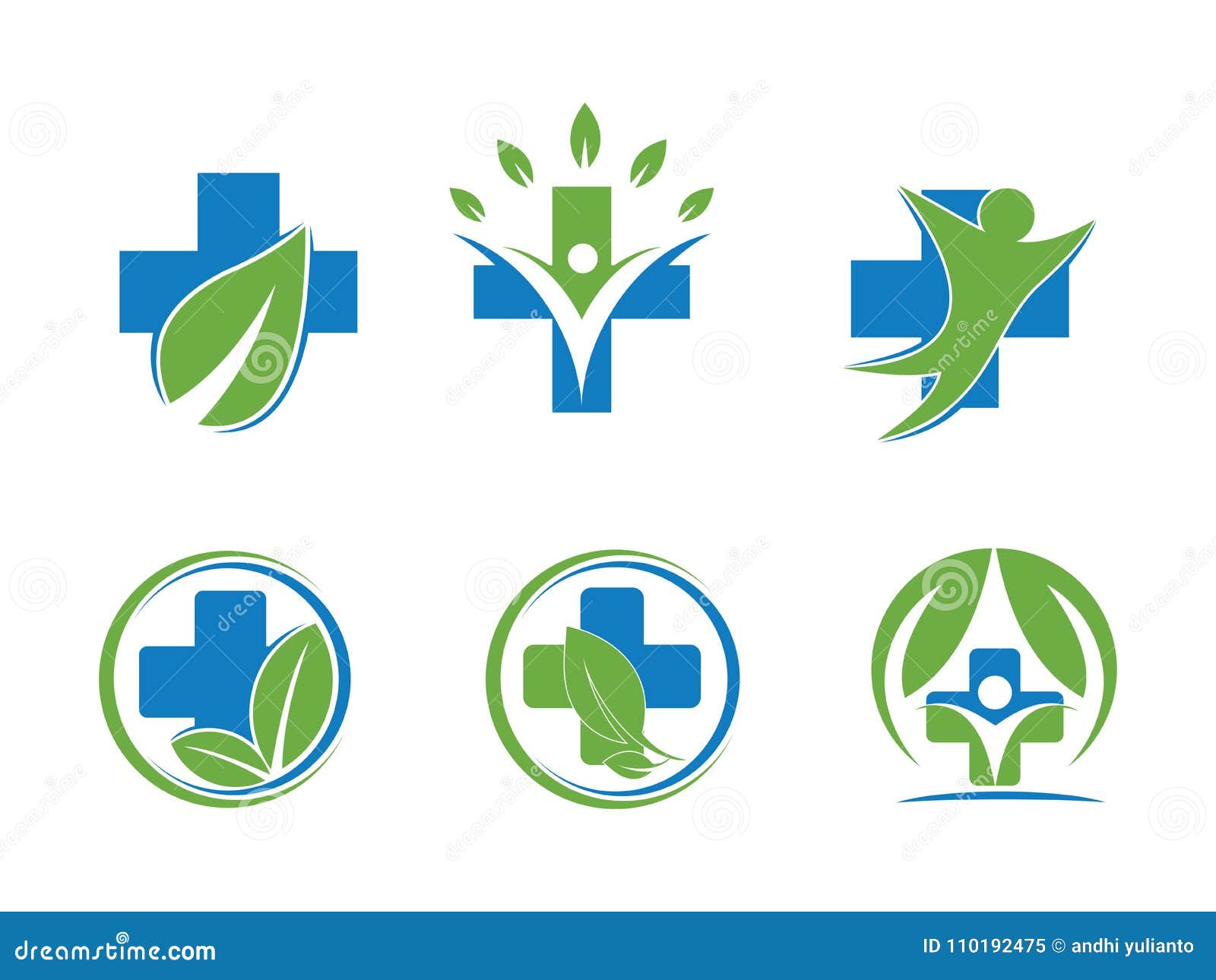 Medical Health Wellness Clinic Vector Logo Illustration Stock