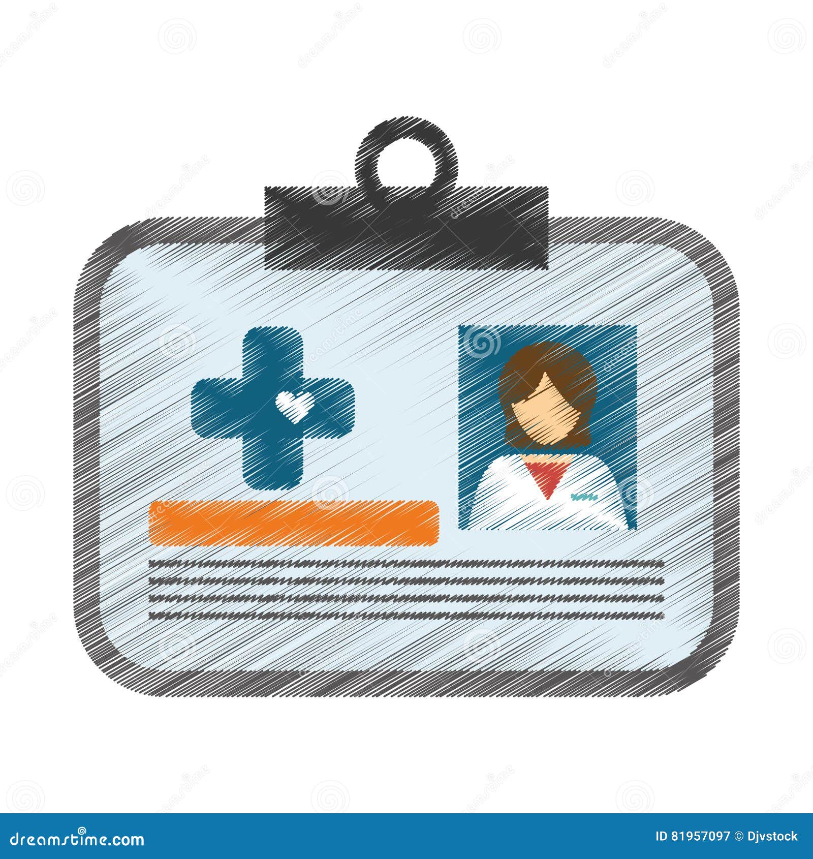 Medical id card icon image stock vector. Illustration of medical 81957097