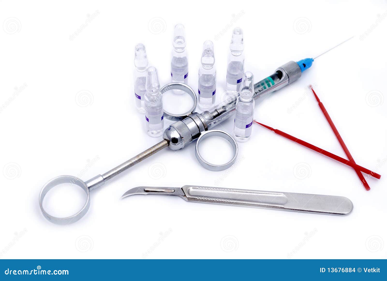 Medical instruments stock photo. Image of injection, hygiene 13676884
