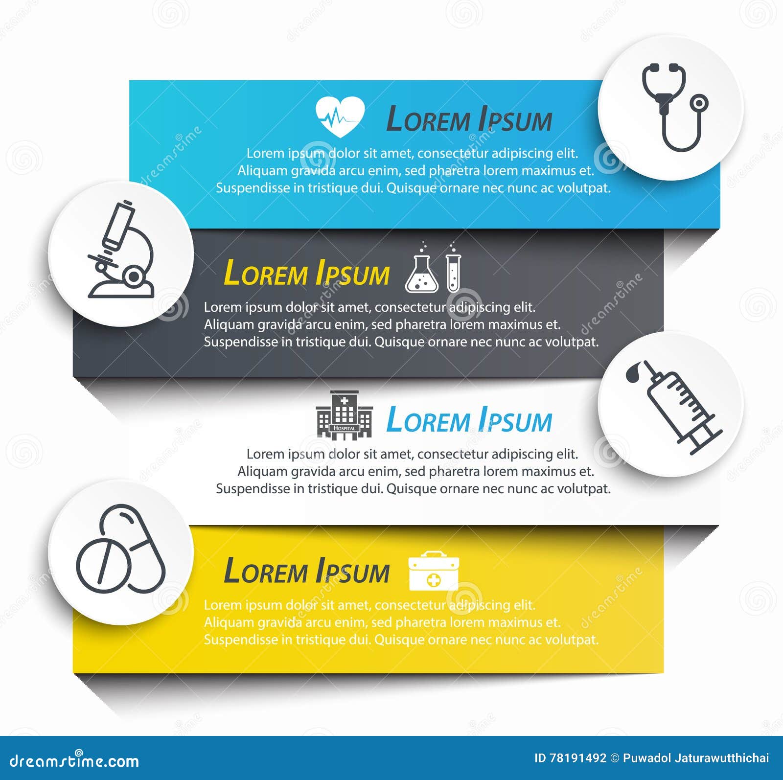 Medical Label Template Set. Emblem Element For Your Product, Logo Or