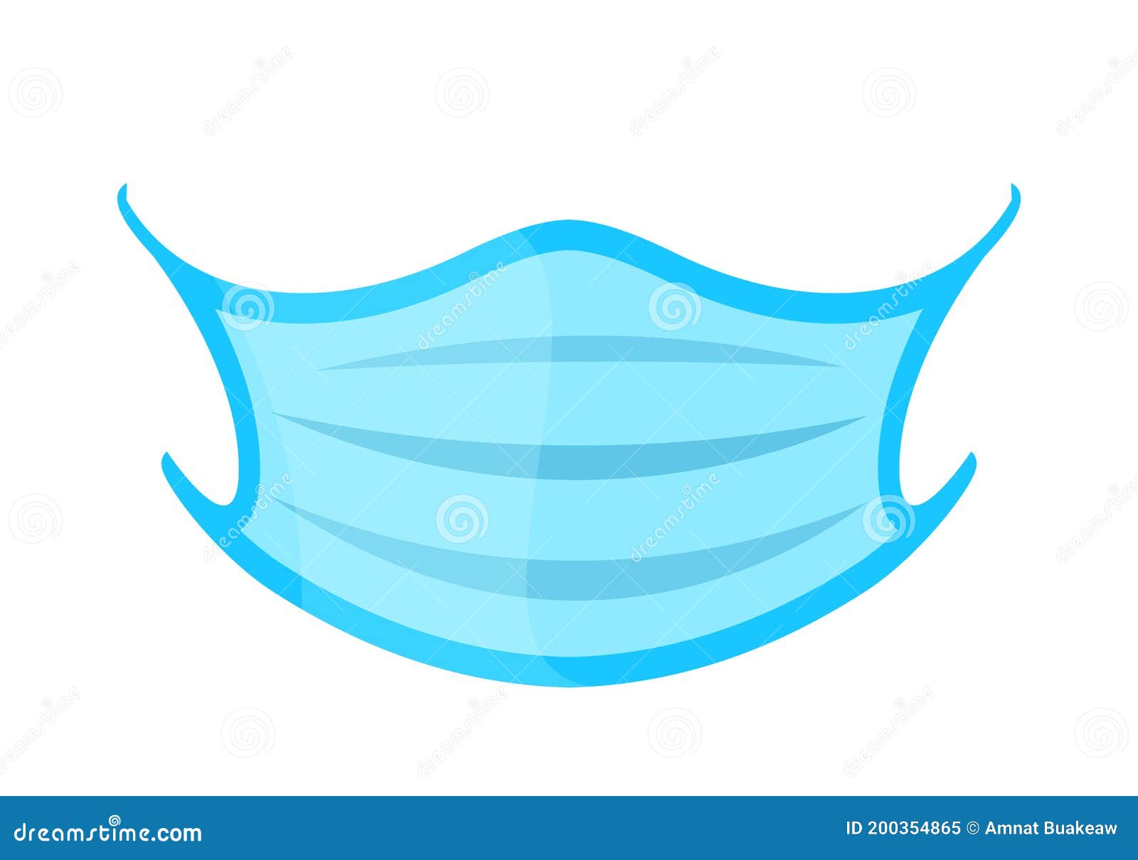 Download Medical Mask Isolated On White, Mock-up Face Blue Mask For Clip Art, The Mask Of Flu Protection ...