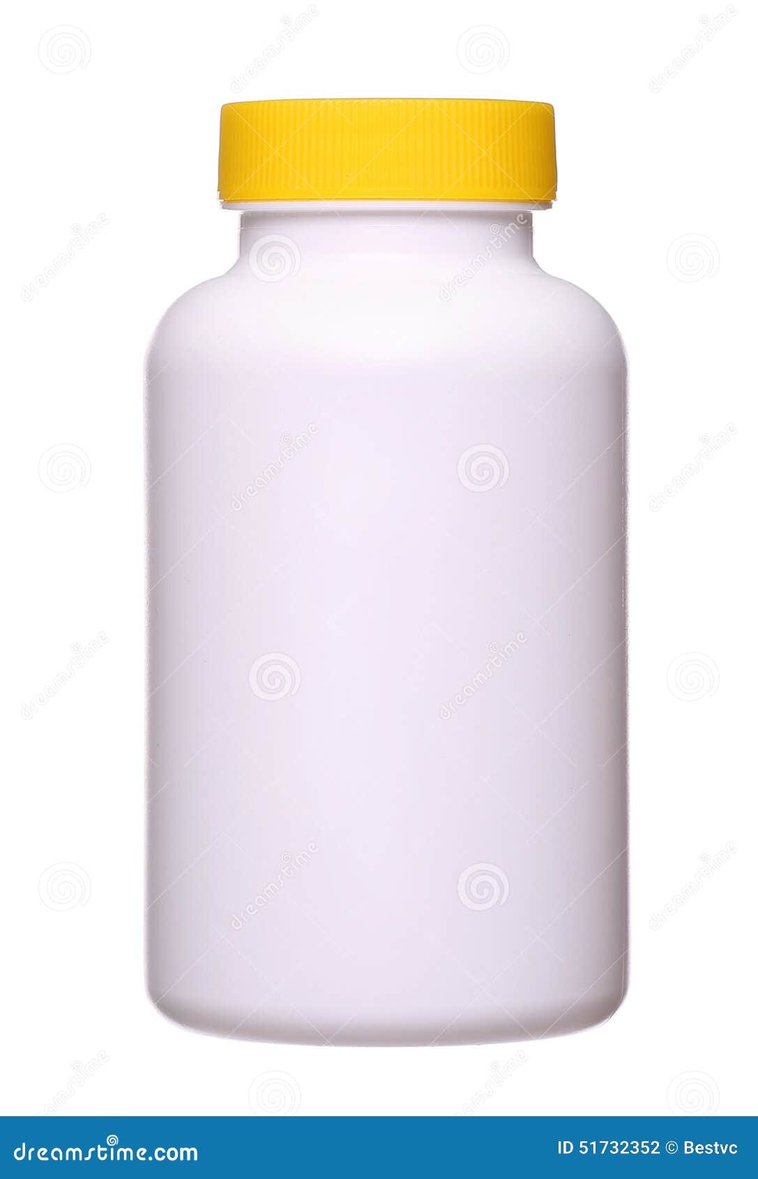 Medical Pill Bottle Isolated On White Background. Stock Photo Image