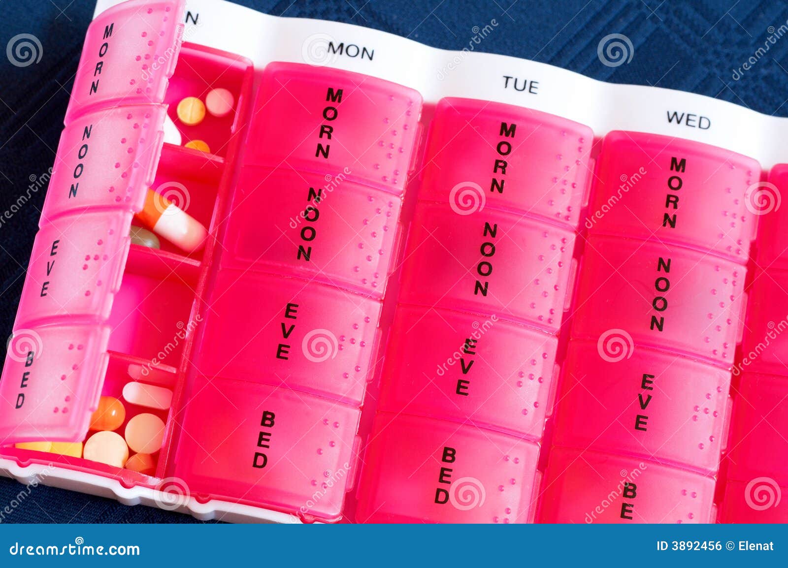 Medical Pills in the Pink Box Stock Photo Image of vitamins, illness