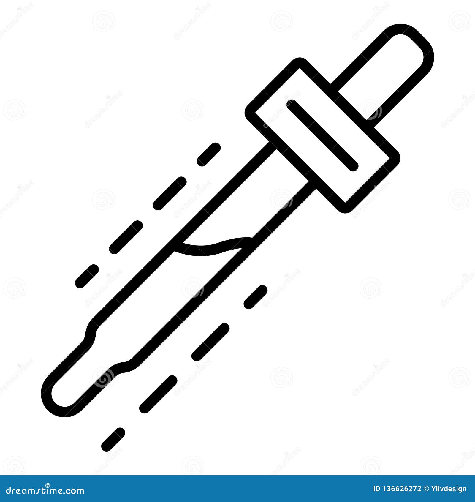 Medical Pipette Icon, Outline Style Stock Vector - Illustration of drip ...