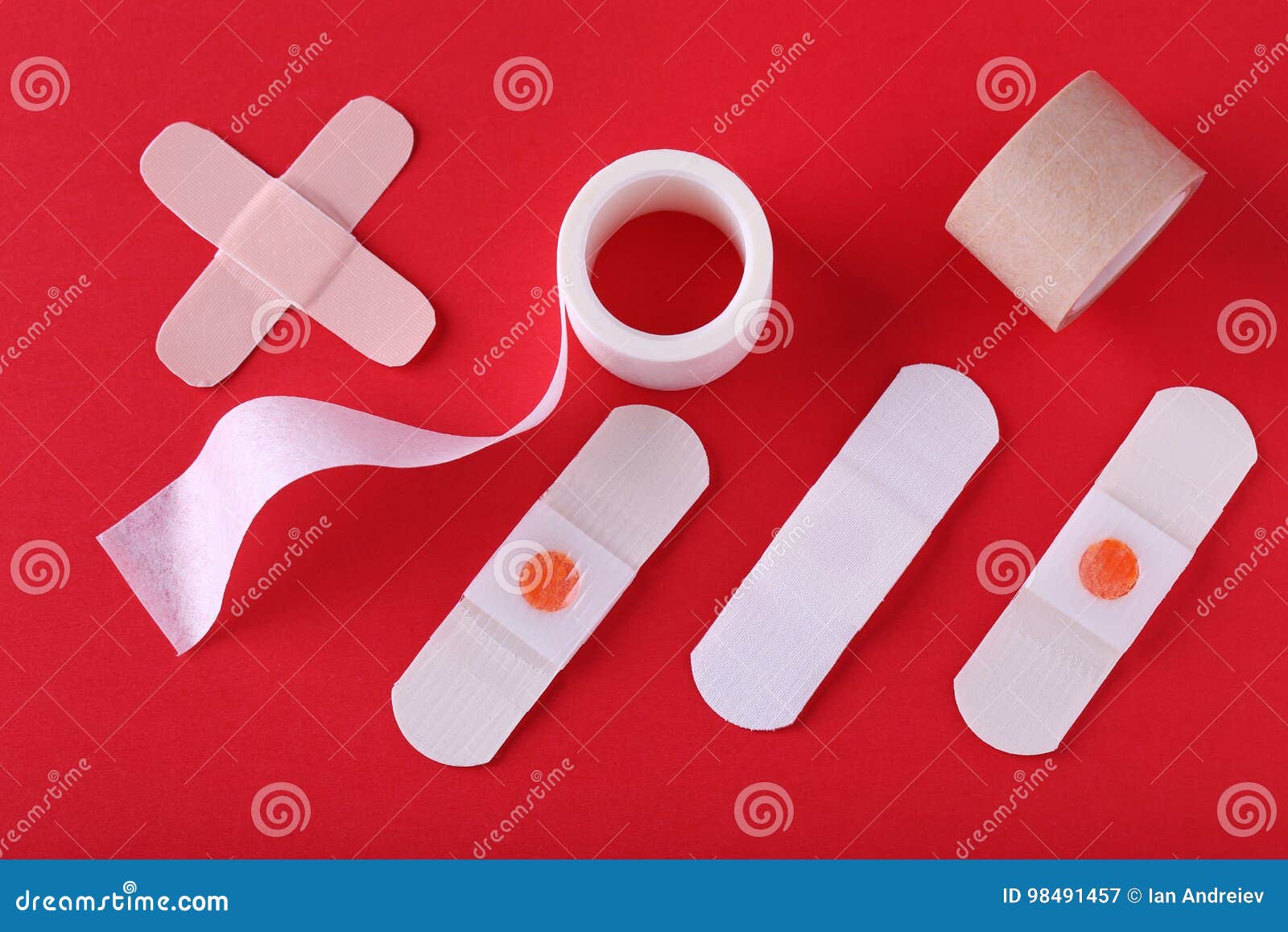 Medical plasters stock image. Image of plasters, cure 98491457