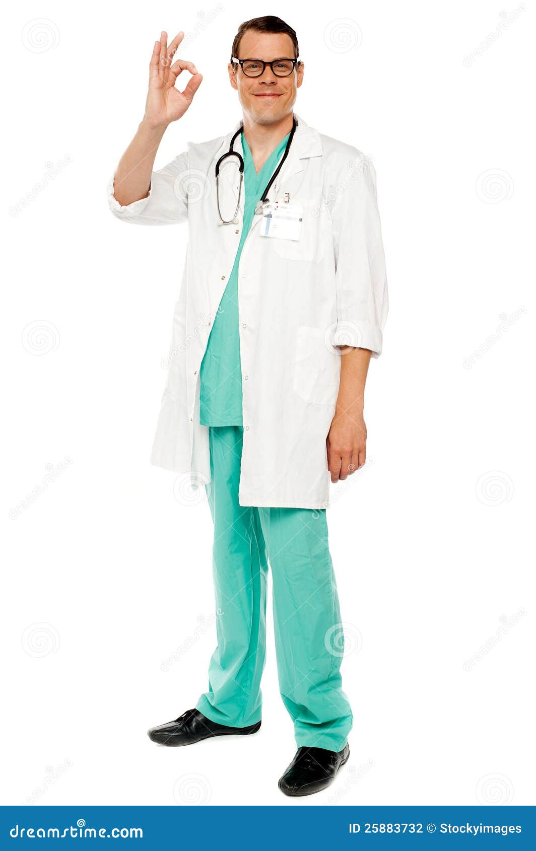 Medical Practitioner Showing Excellent Gesture Stock Photo Image of