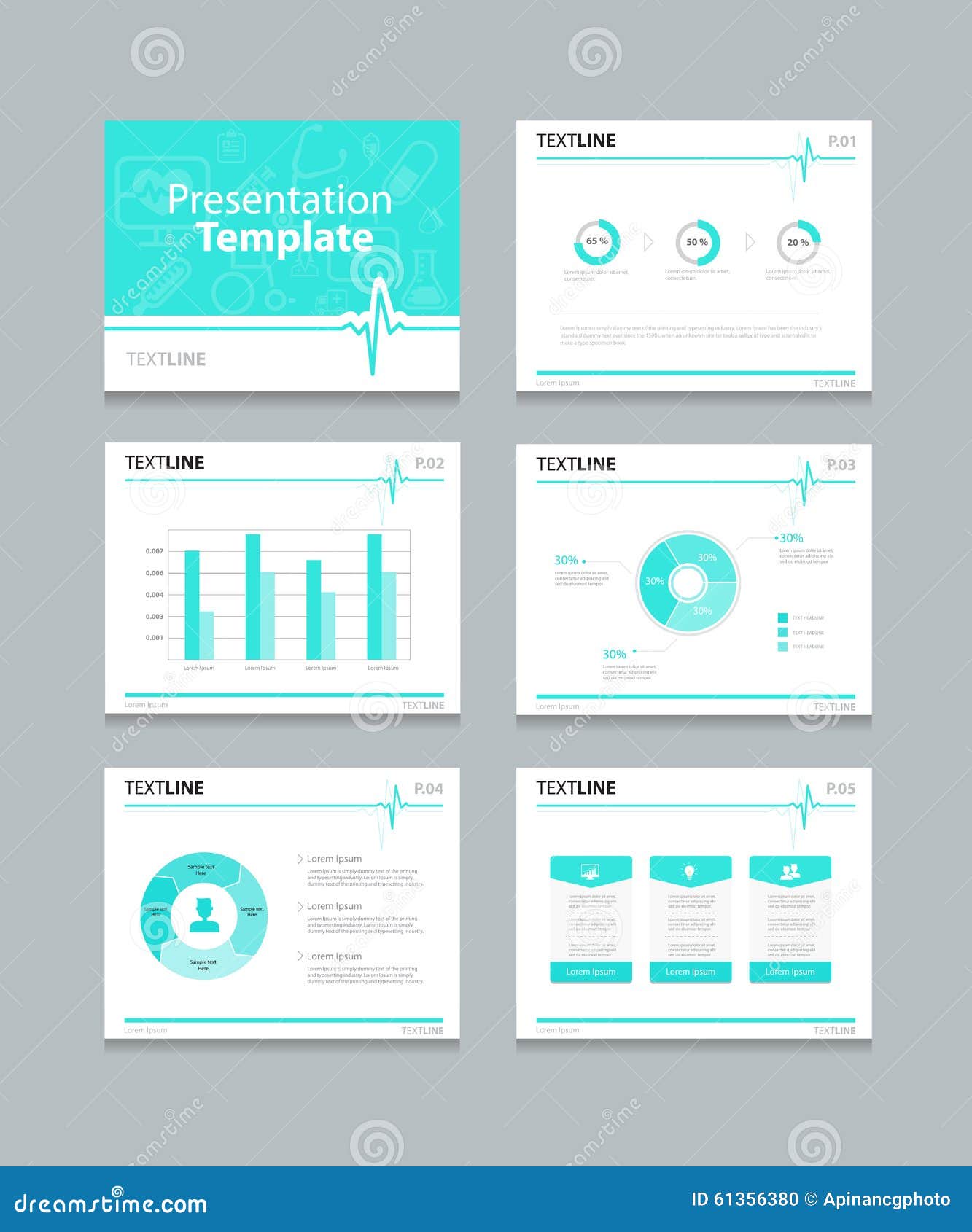 medical presentation slides template graphs and charts
