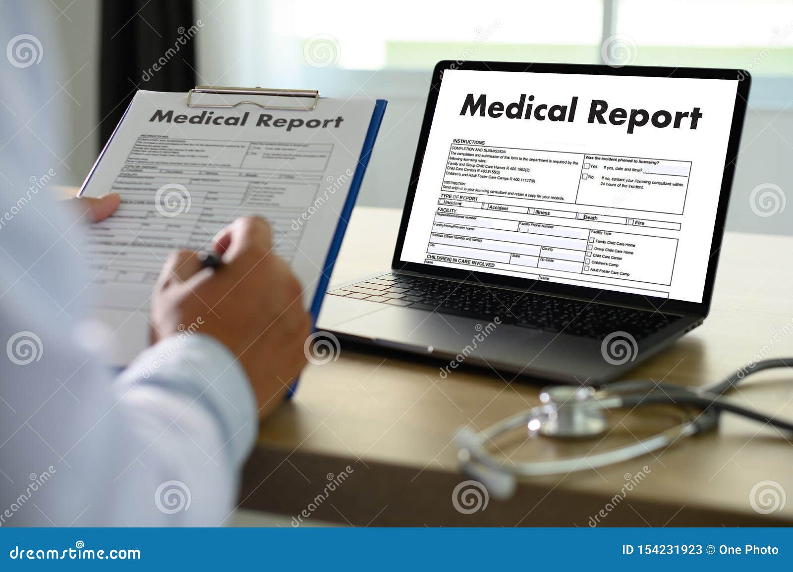 medical records patient information medical technology concept