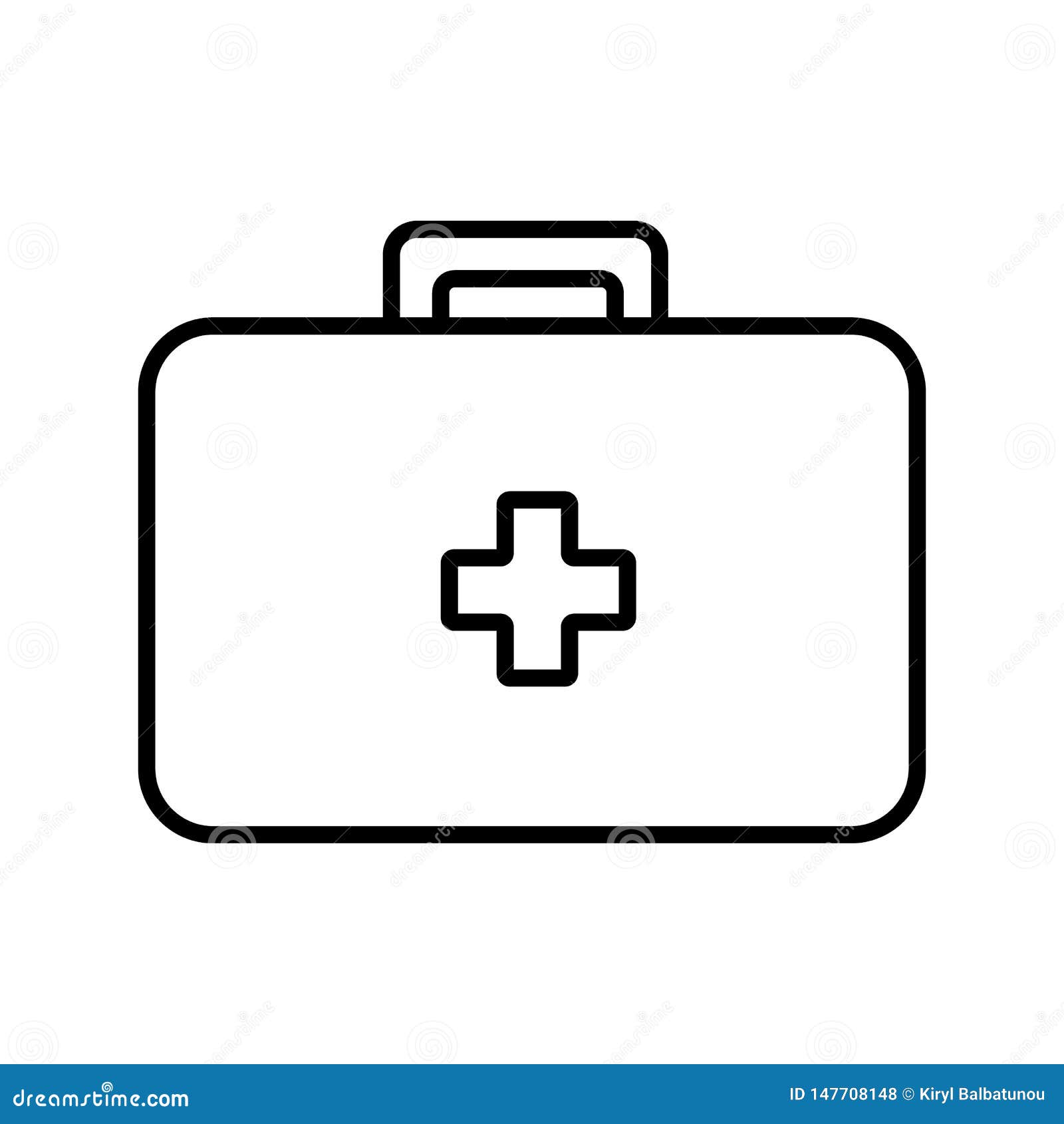 Medical Rectangular Firstaid Kit with Medicines, Briefcase for First