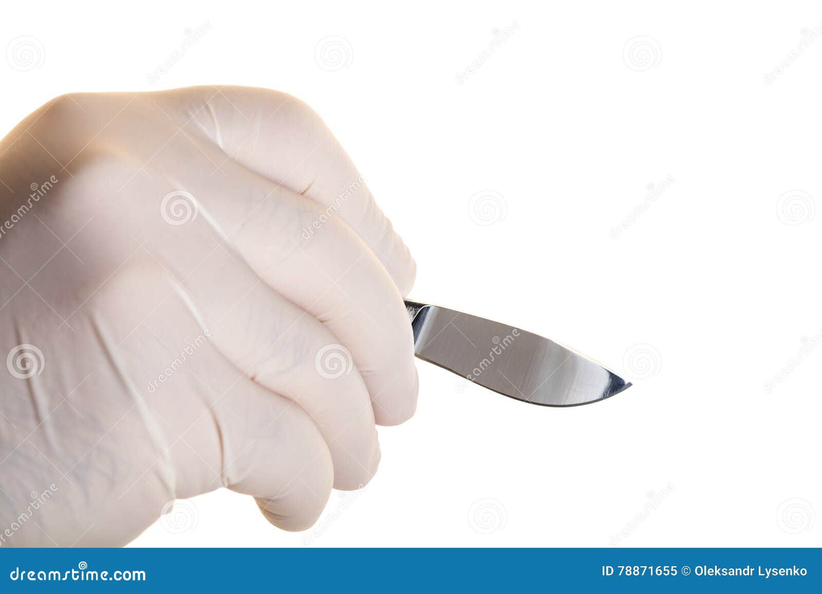 Medical scalpel in hand stock image. Image of isolated 78871655