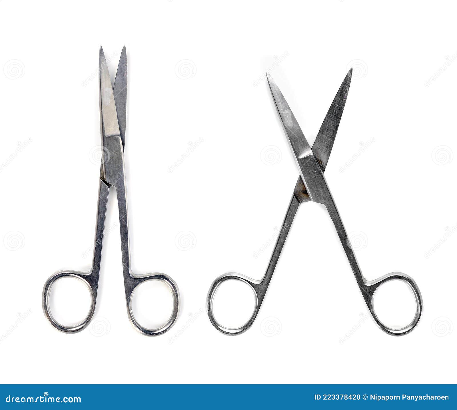 Medical Scissors Isolated on a White Background Stock Photo - Image of ...