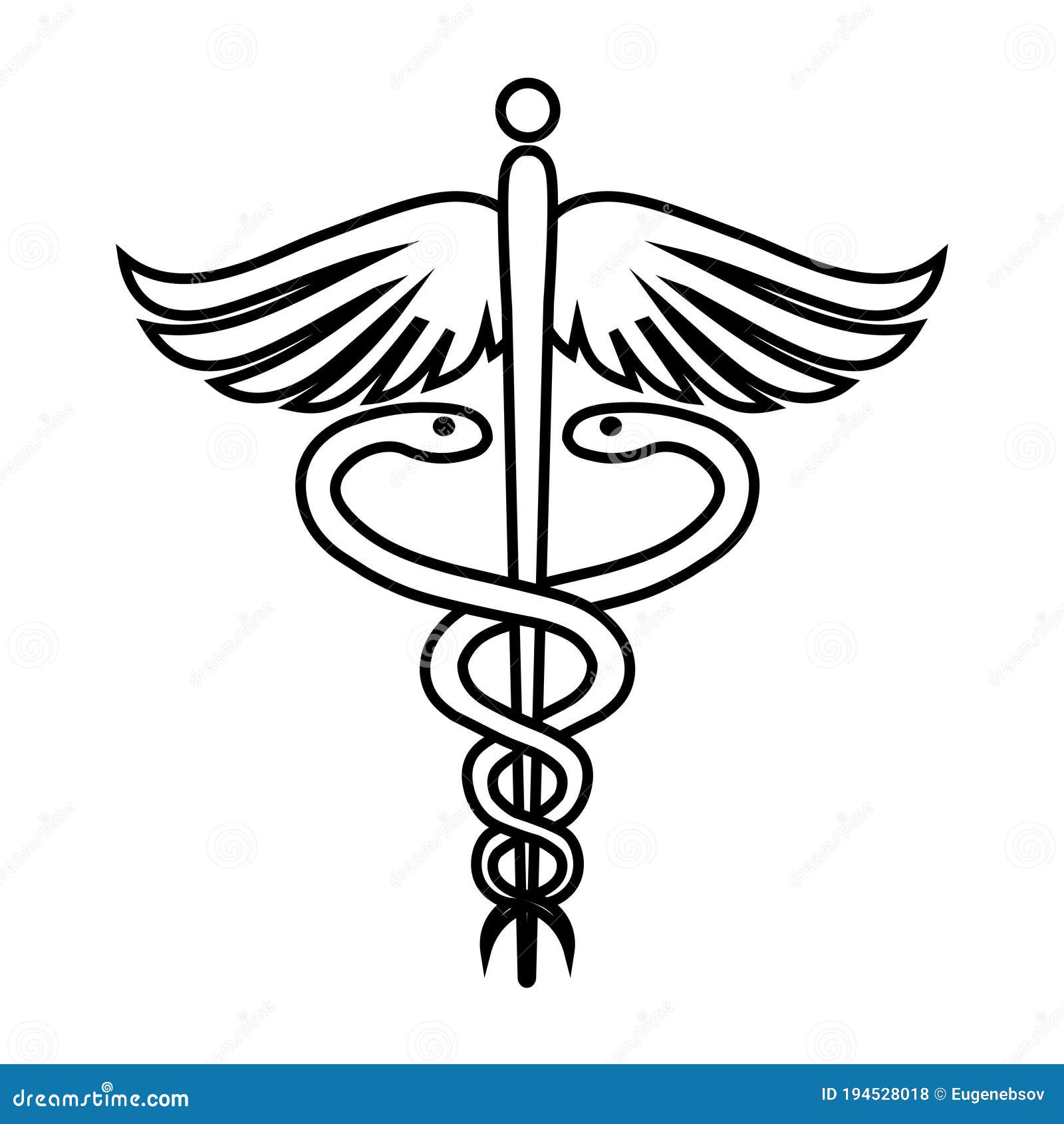 Medical Sign Snake Icon. Hospital Ambulance Glyph Style Pictogram Stock ...