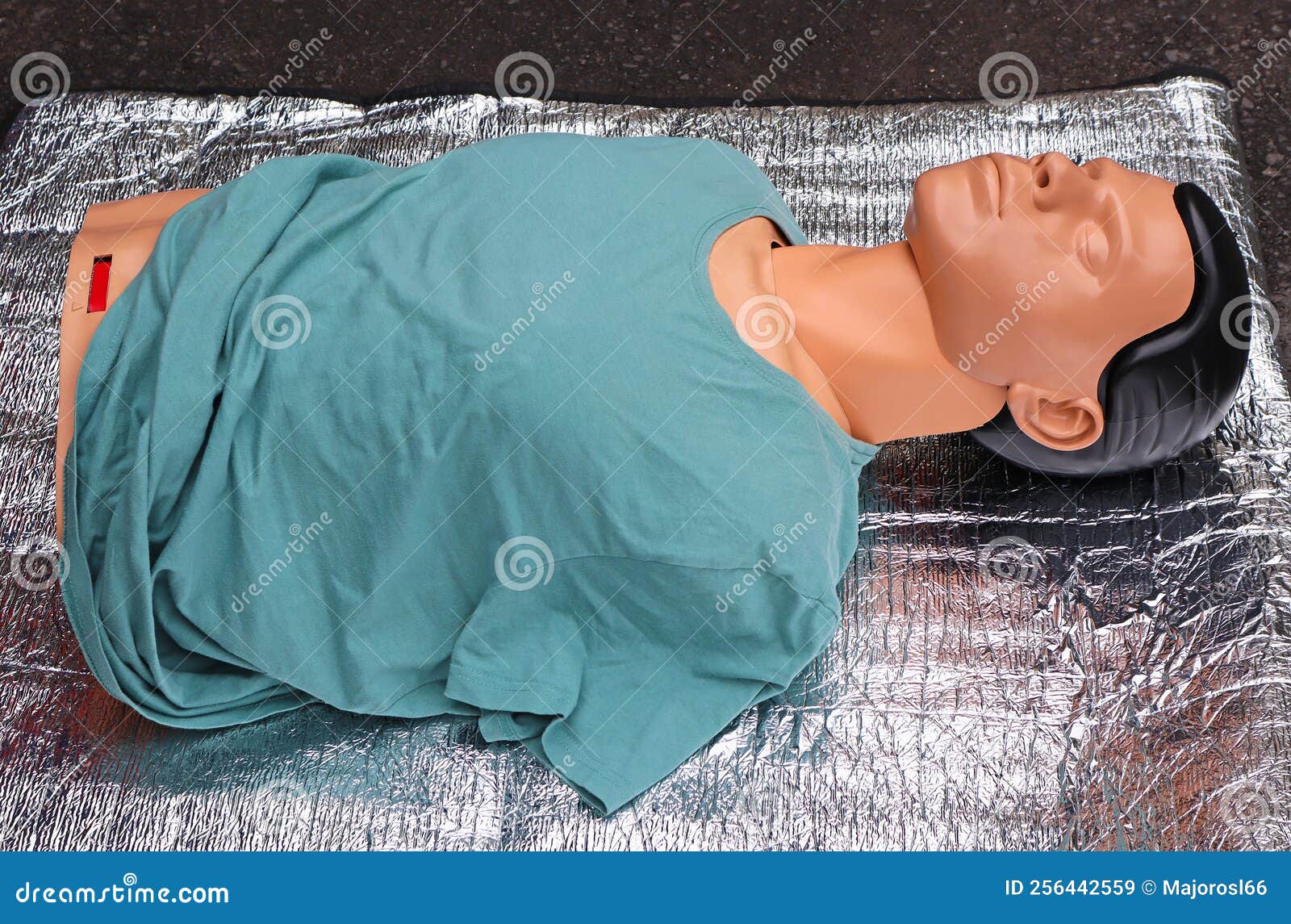 Medical Simulation Dummy on the Ground Stock Image Image of rubber