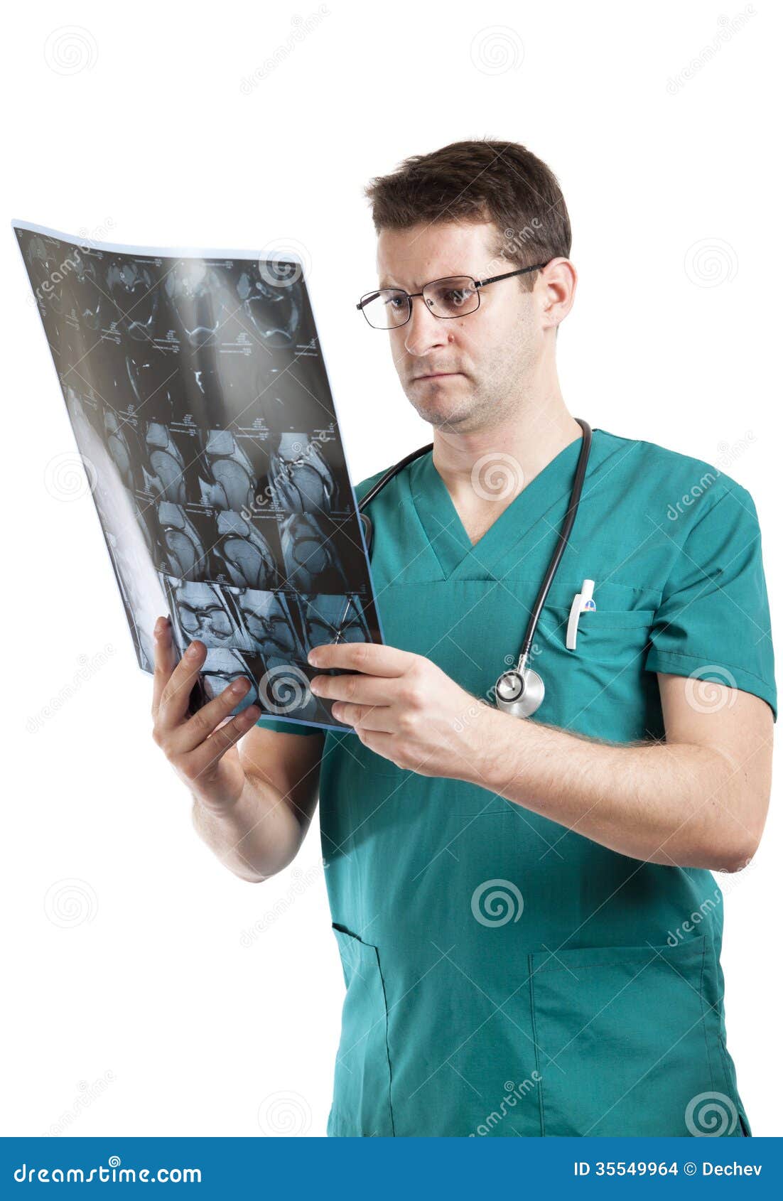 Medical Specialist Examining Patients Xray Stock Photo Image of