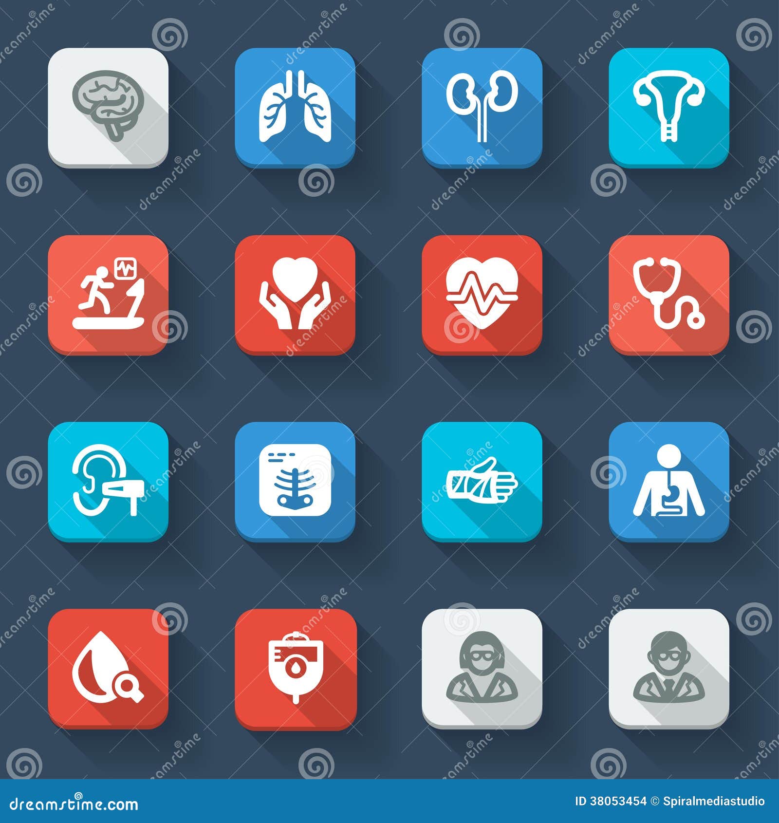 medical specialties. healthcare flat icons