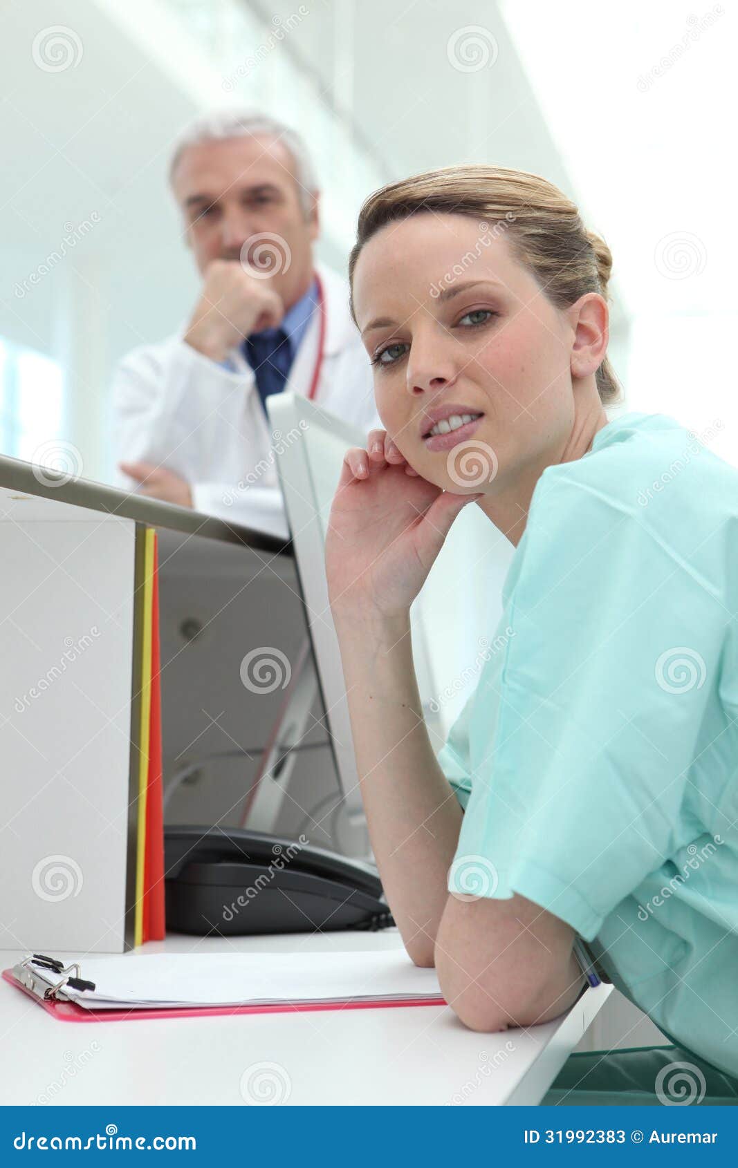 Medical staff in hospital stock image. Image of junior 31992383