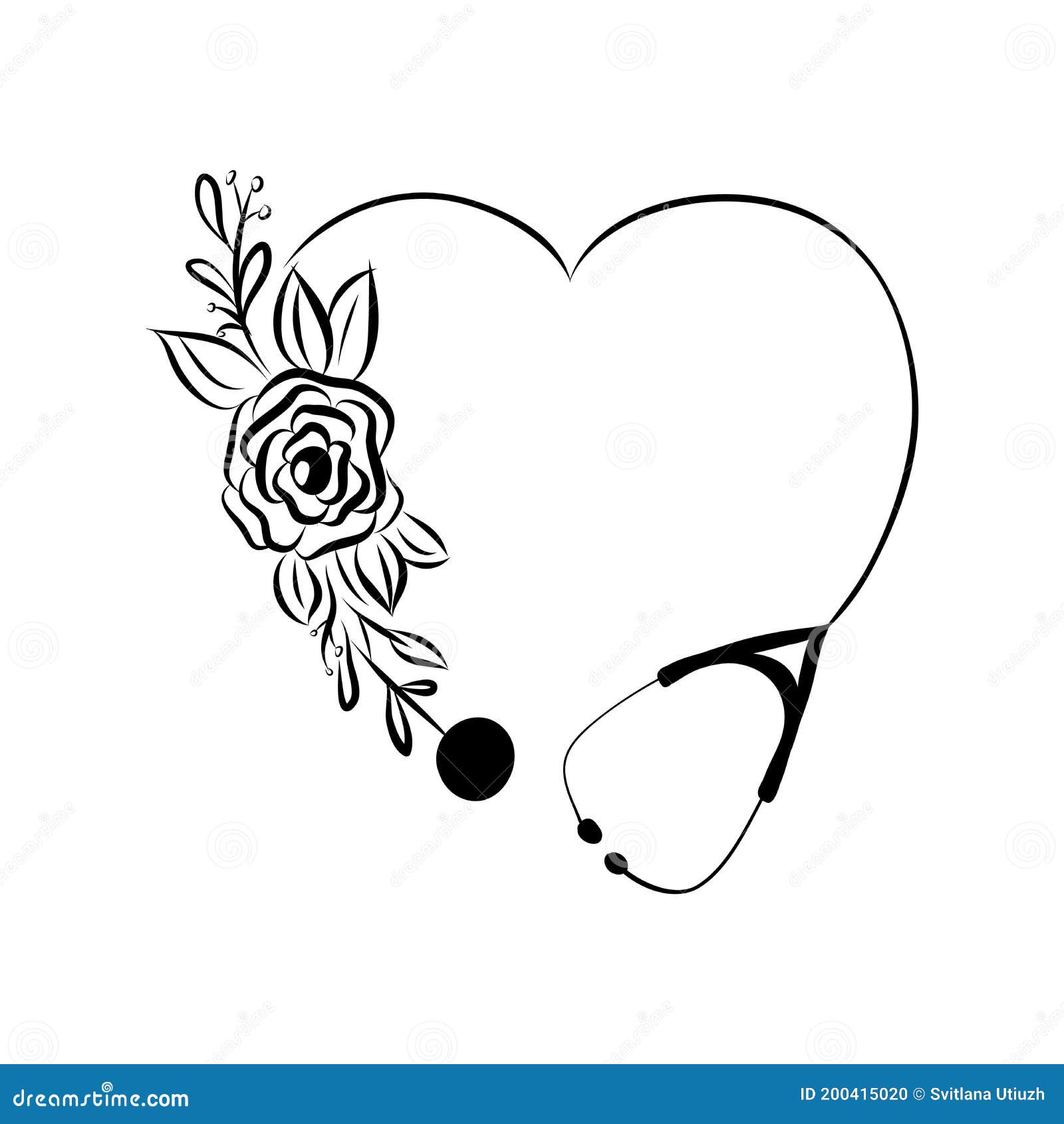 Stethoscope medical equipment heart shape Vector Image