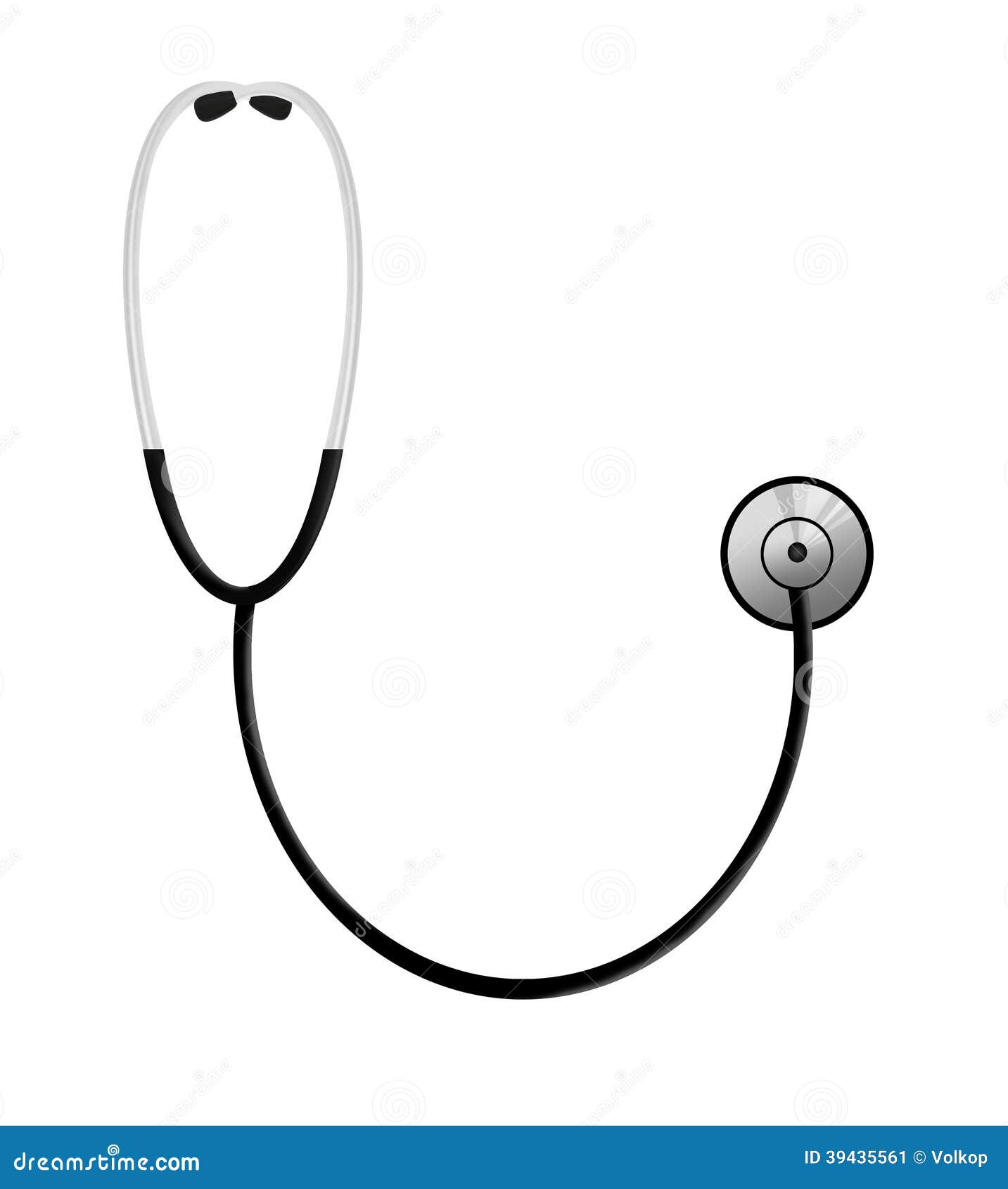 Medical Stethoscope Isolated on White Stock Illustration Illustration of instrument, equipment