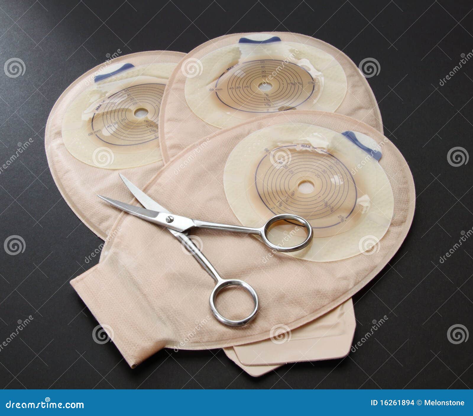 Medical stoma pouches stock photo. Image of surgery, bowel 16261894