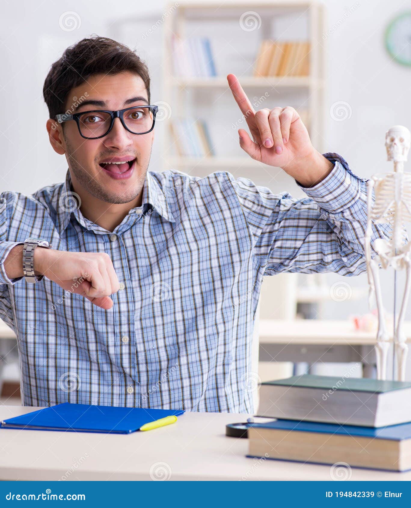 Medical Student Studying in Classroom Stock Image Image of diagnostic