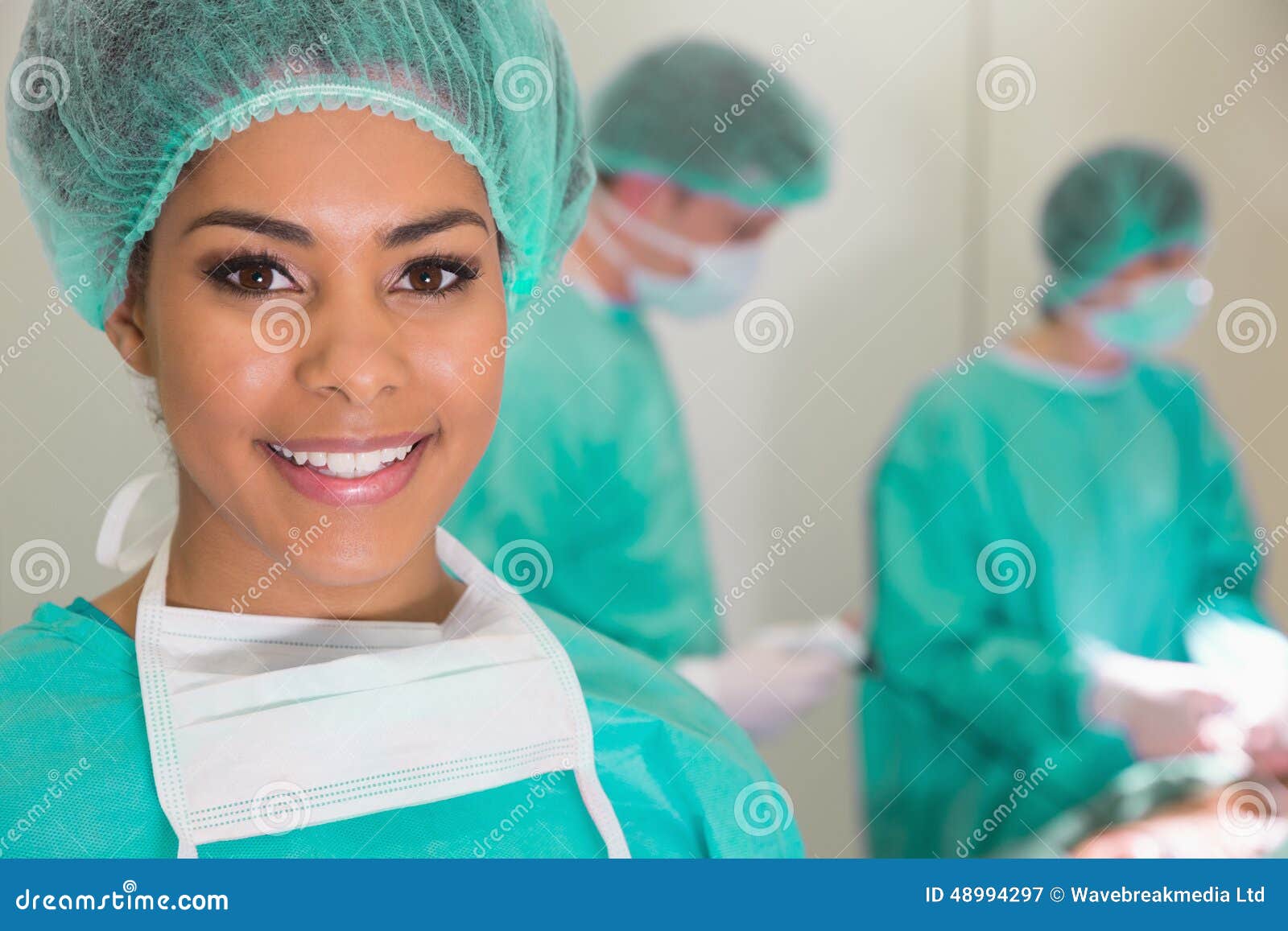 Medical Students Practicing Surgery on Model Stock Image Image of