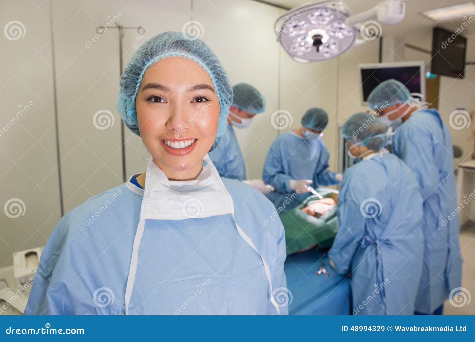 Medical Students Practicing Surgery on Model Stock Image Image of